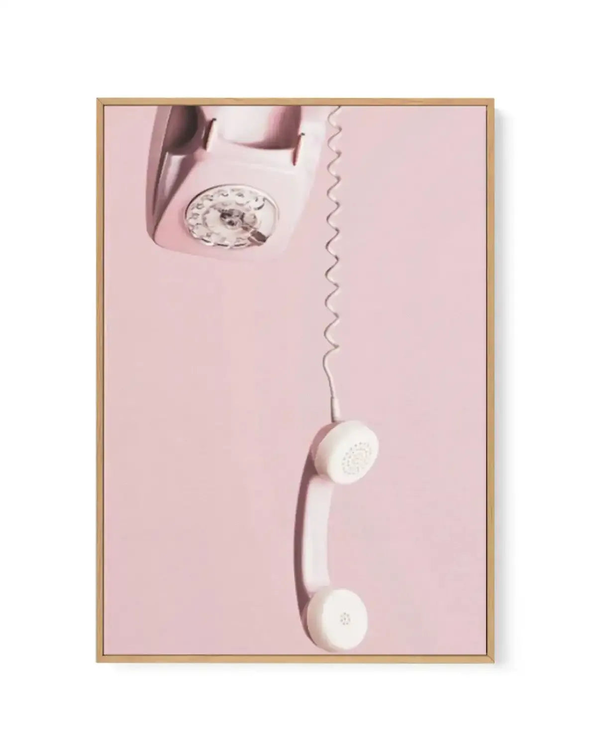 Pink Telephone | Framed Canvas-CANVAS-You can shop wall art online with Olive et Oriel for everything from abstract art to fun kids wall art. Our beautiful modern art prints and canvas art are available from large canvas prints to wall art paintings and our proudly Australian artwork collection offers only the highest quality framed large wall art and canvas art Australia - You can buy fashion photography prints or Hampton print posters and paintings on canvas from Olive et Oriel and have them d