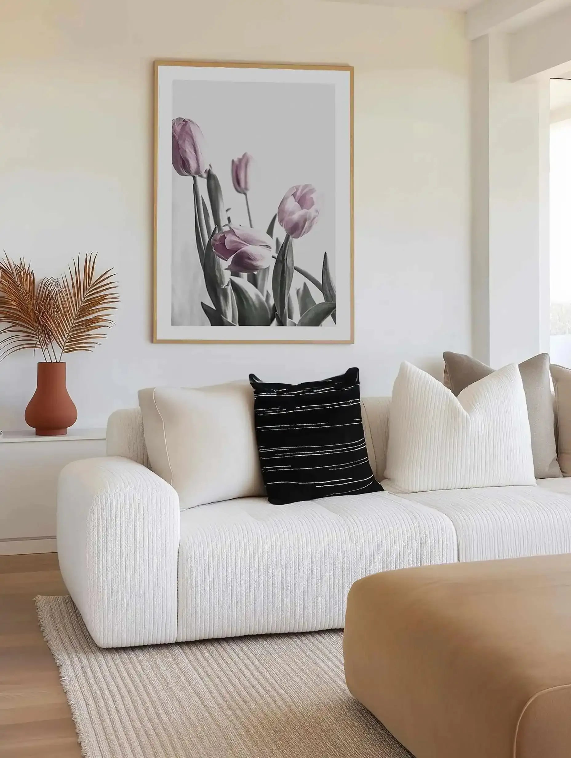 Pink Tulip Illustration III Art Print from Olive et Oriel where you can shop wallpaper and artworks online