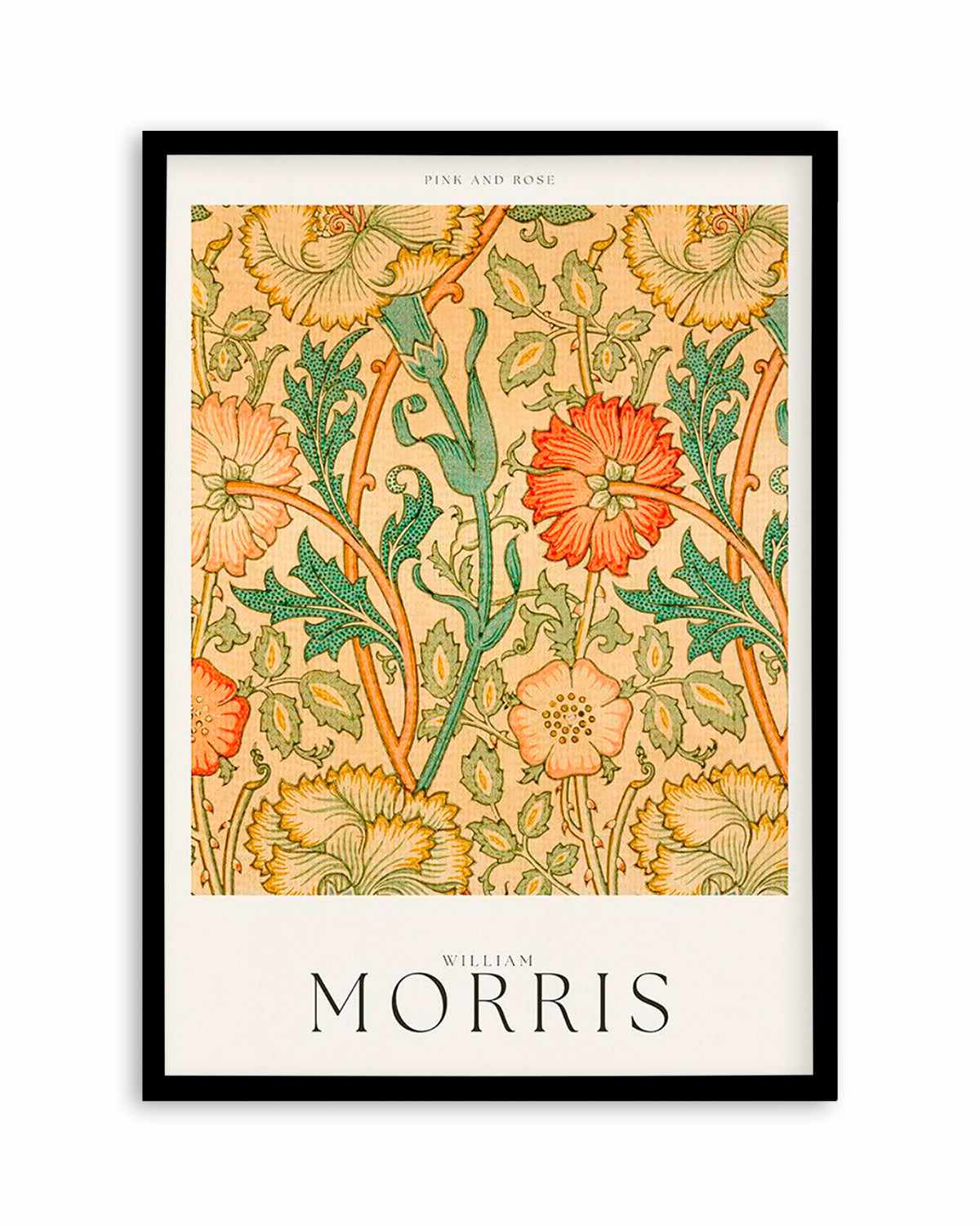 Pink & Rose by William Morris Art Print