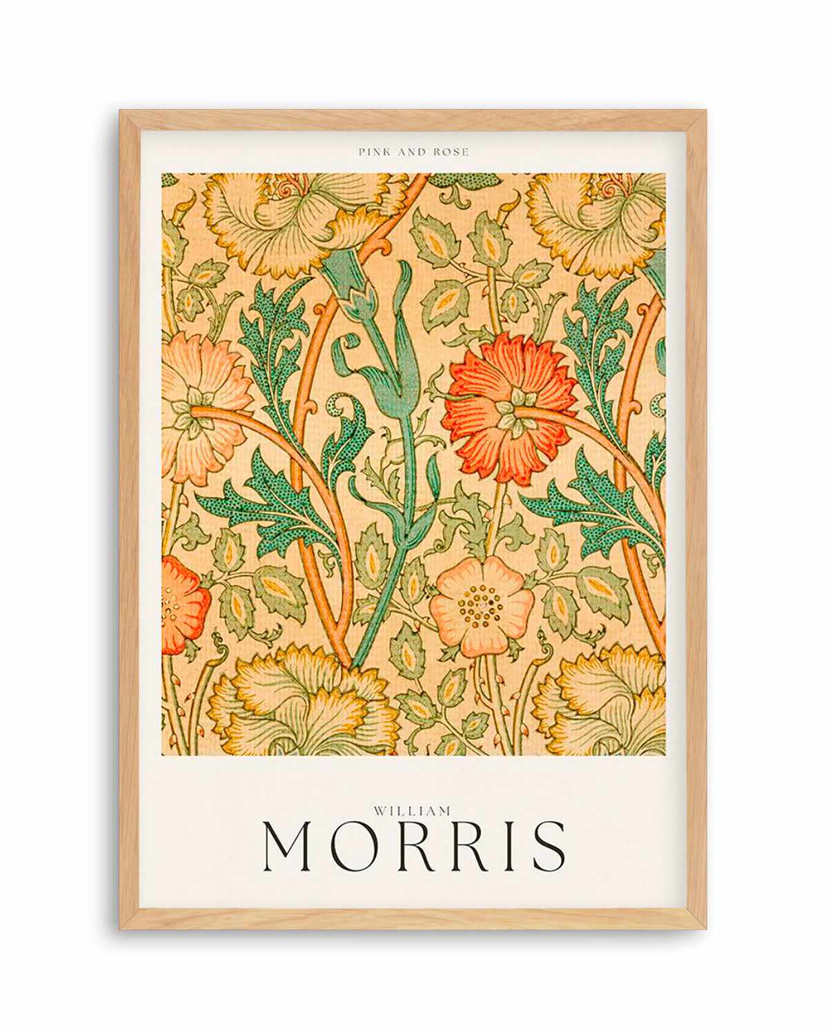 Pink & Rose by William Morris Art Print