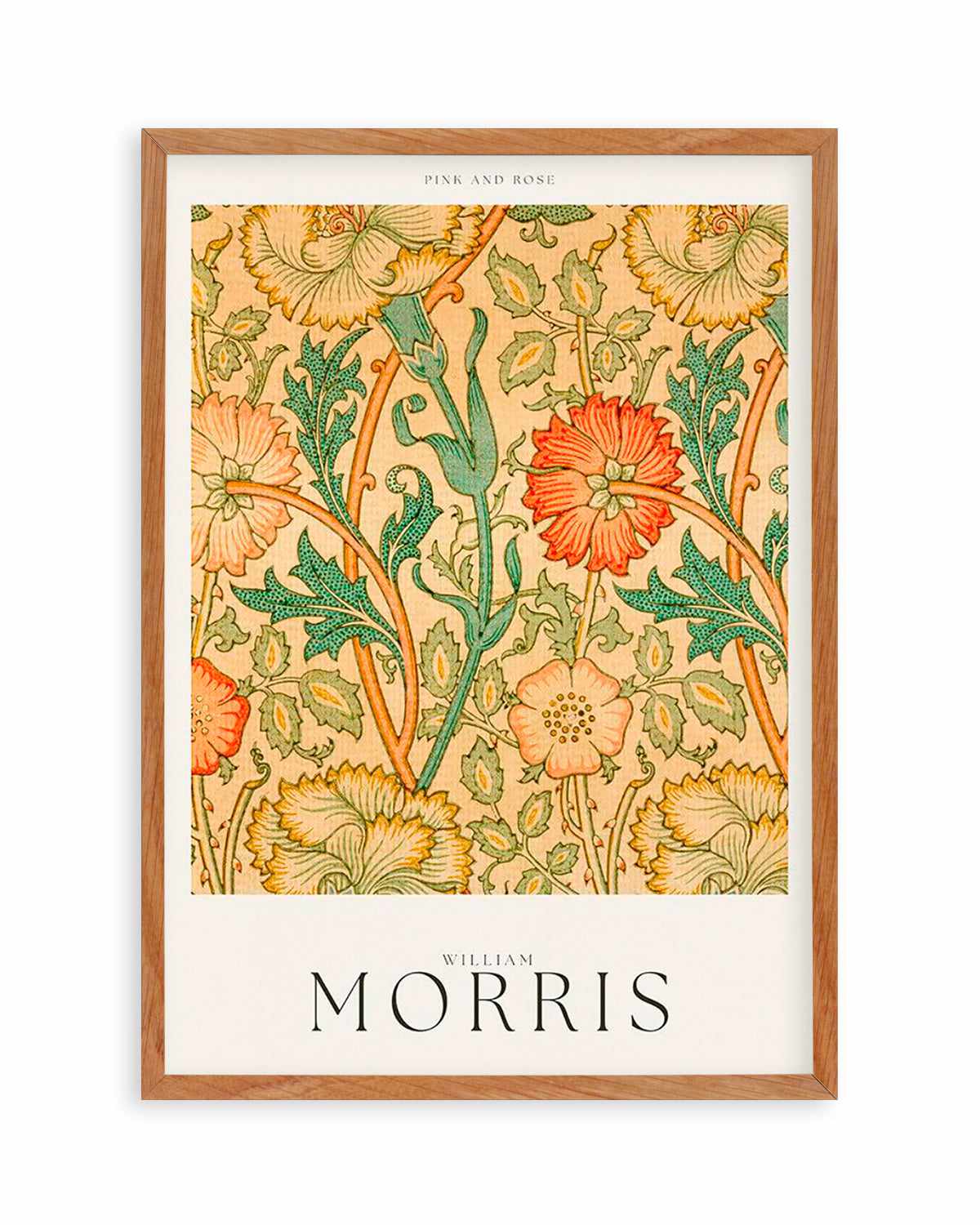 Pink & Rose by William Morris Art Print