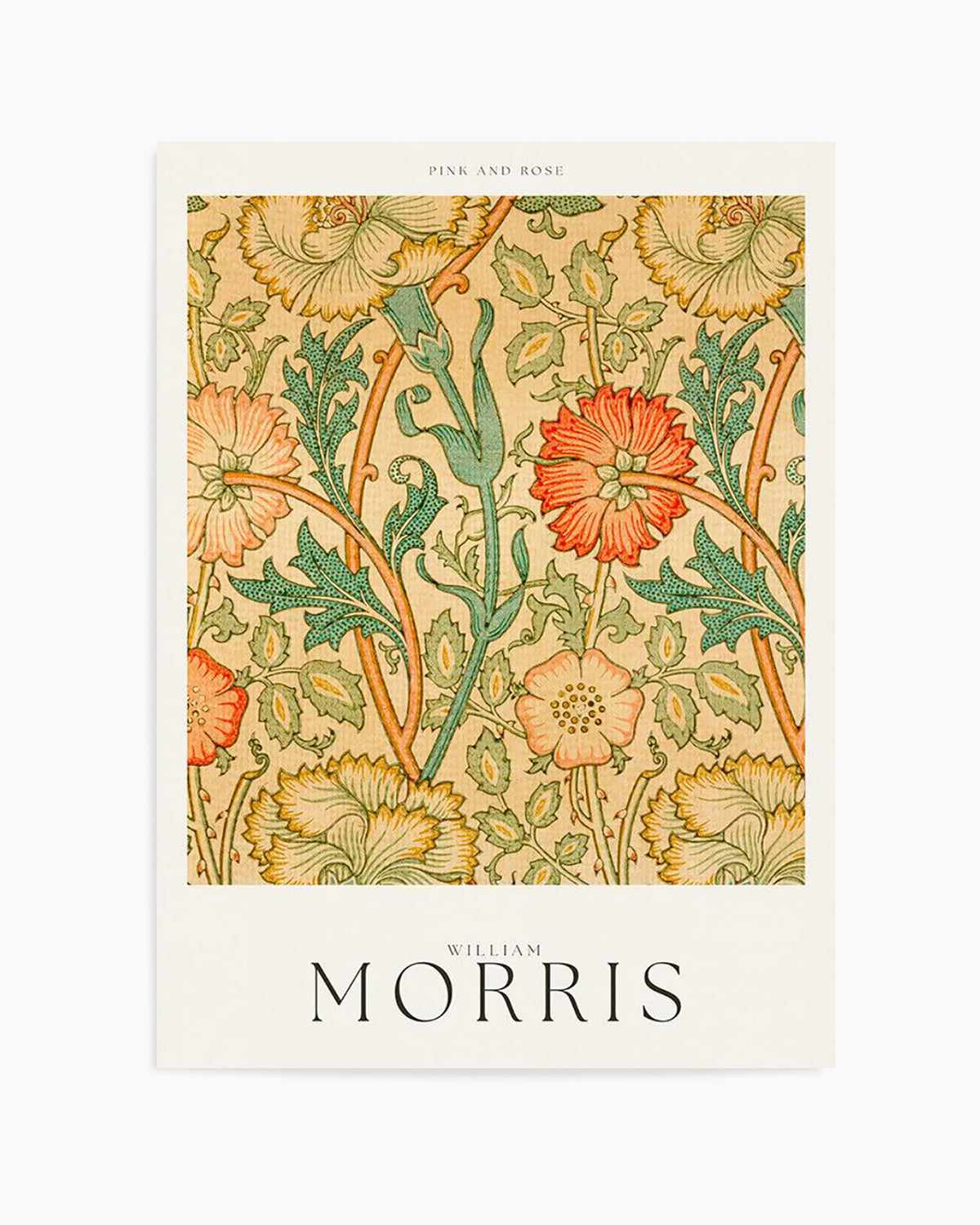 Pink & Rose by William Morris Art Print