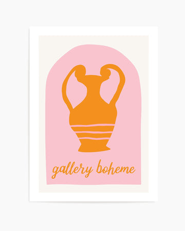 Pink and Orange Vase By Grace Digital Art | Art Print from Olive et Oriel where you can shop wallpaper and artworks online