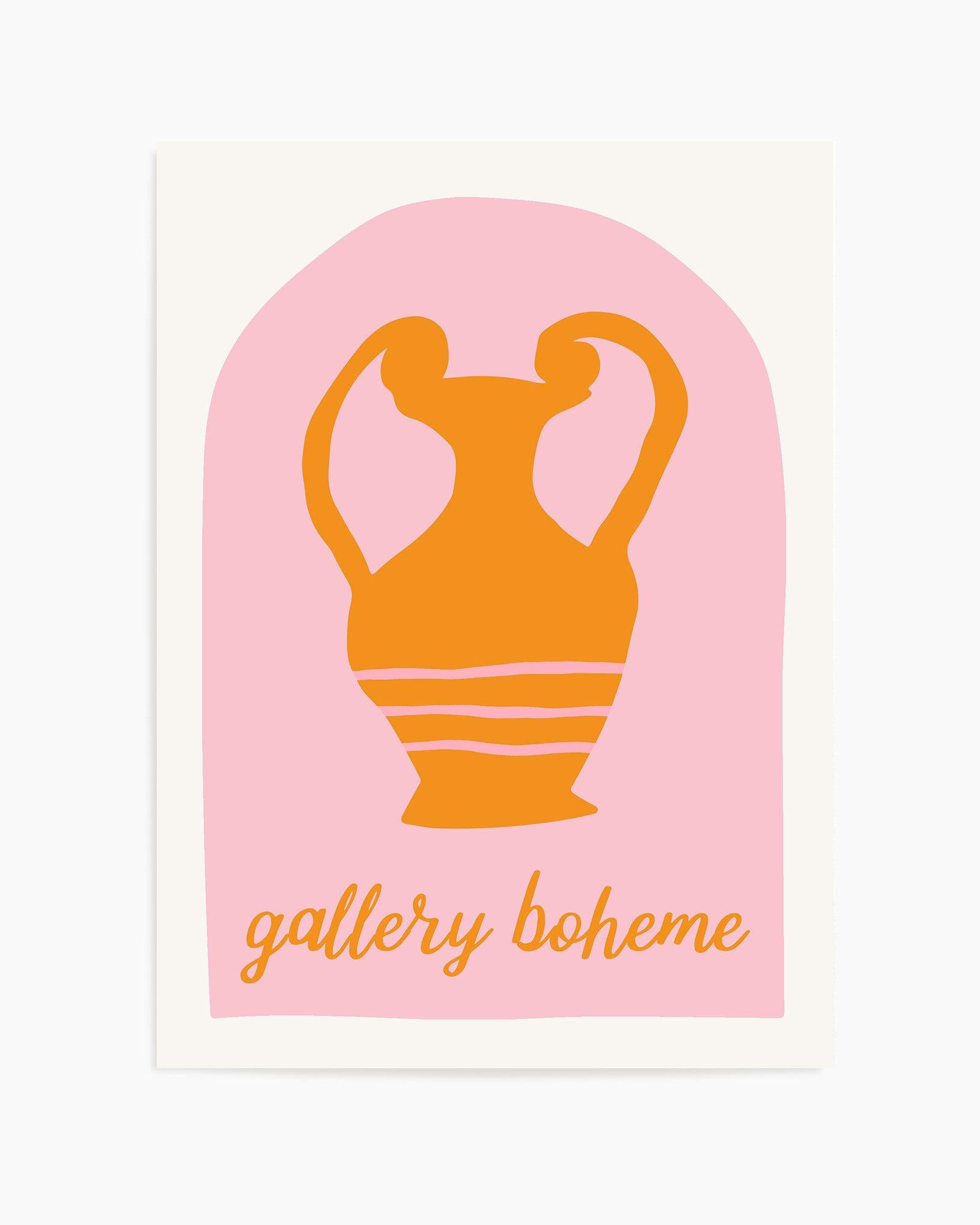 Pink and Orange Vase By Grace Digital Art | Art Print