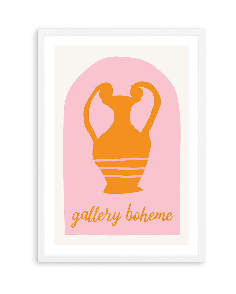 Pink and Orange Vase By Grace Digital Art | Art Print
