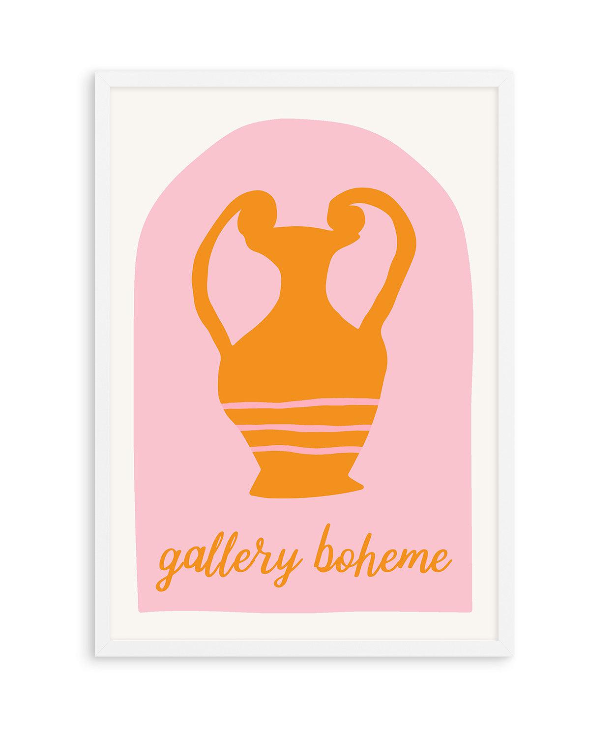 Pink and Orange Vase By Grace Digital Art | Art Print