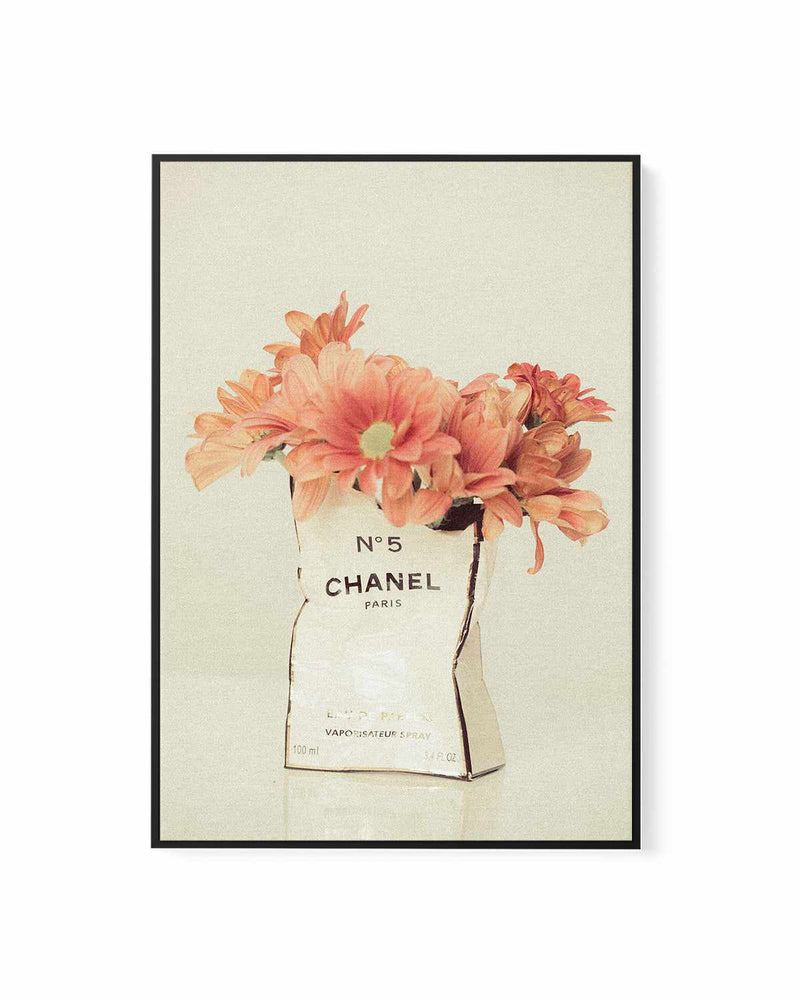 Pink Flowers Chanel by Mario Stefanelli | Framed Canvas Art Print