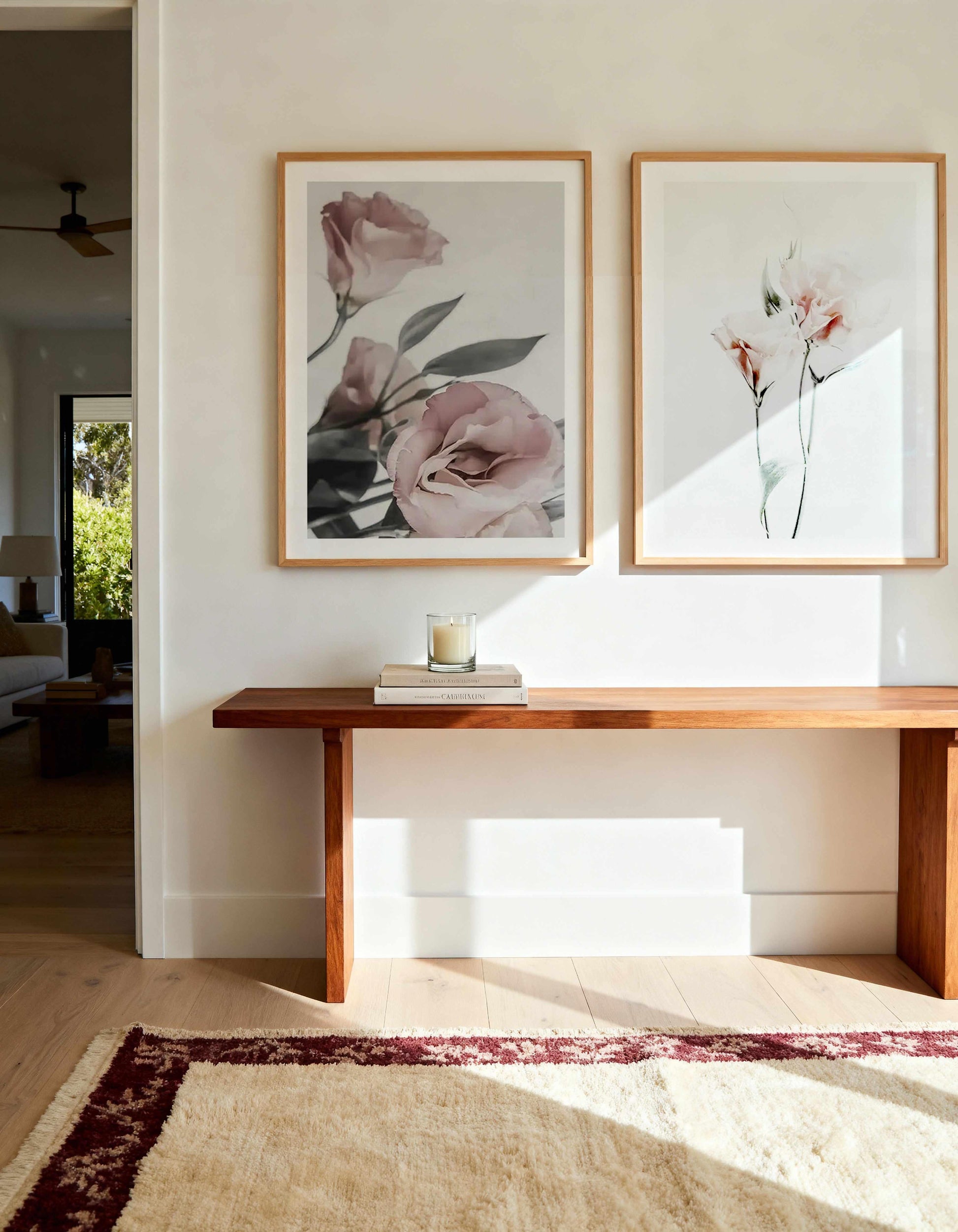Pink Lisianthus II & III Art Print Set of 2 | Matching Wall Art from Olive et Oriel where you can shop wallpaper and artworks online