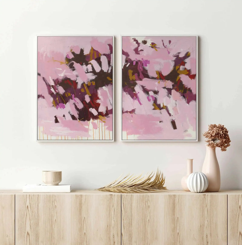 Pink Paniculata II PT by Alicia Benetatos | Framed Canvas Art Print from Olive et Oriel where you can shop wallpaper and artworks online