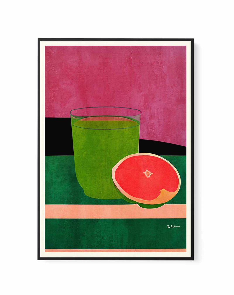 Pink, Little Grapefruit by Bo Anderson | Framed Canvas Art Print