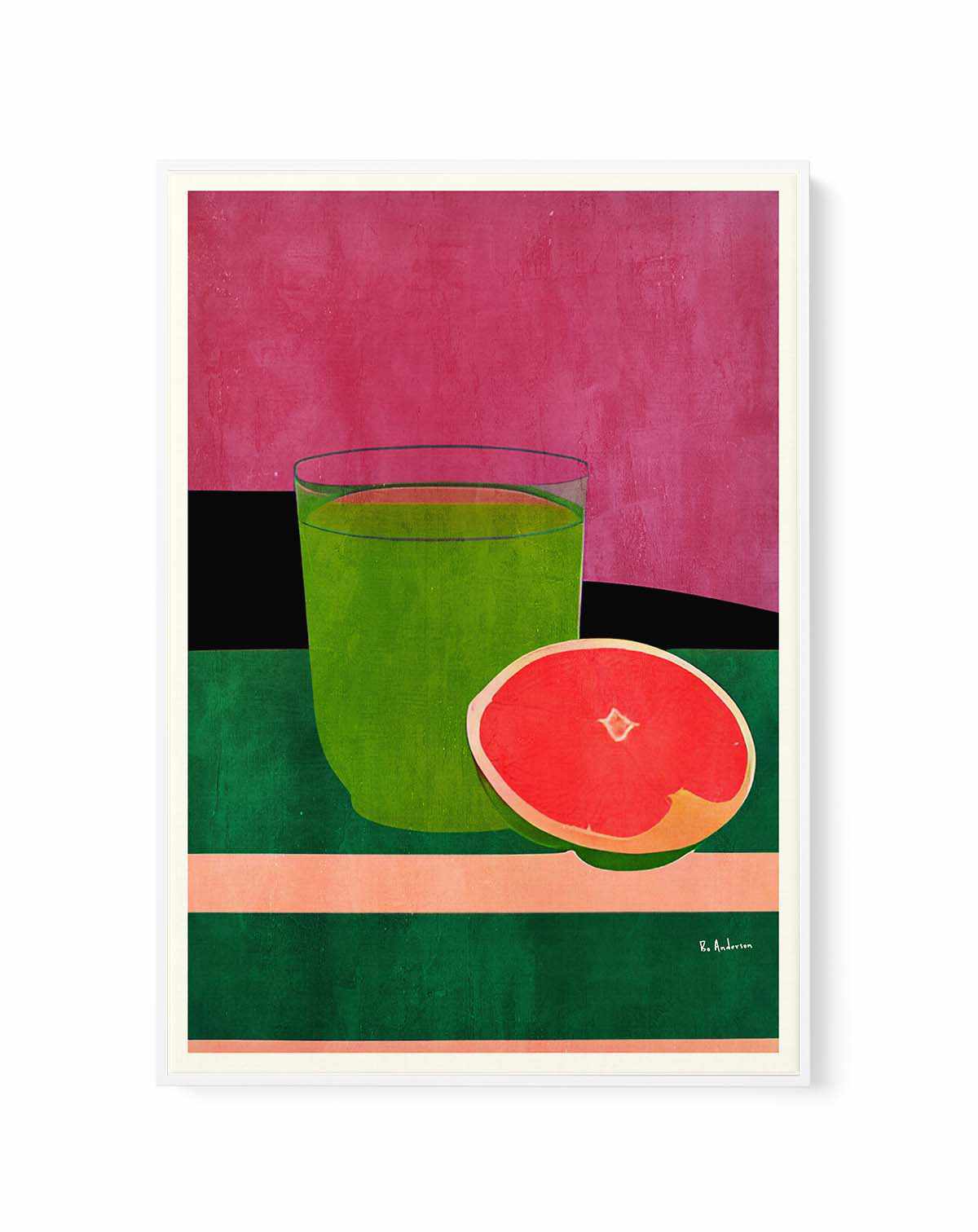 Pink, Little Grapefruit by Bo Anderson | Framed Canvas Art Print