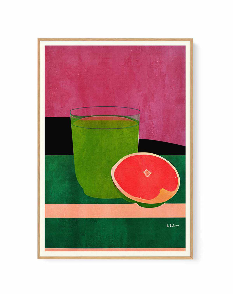 Pink, Little Grapefruit by Bo Anderson | Framed Canvas Art Print
