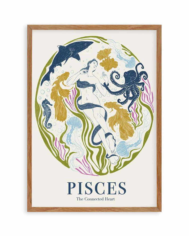 Pisces Star Illustration Art Print Poster – Olive et Oriel
