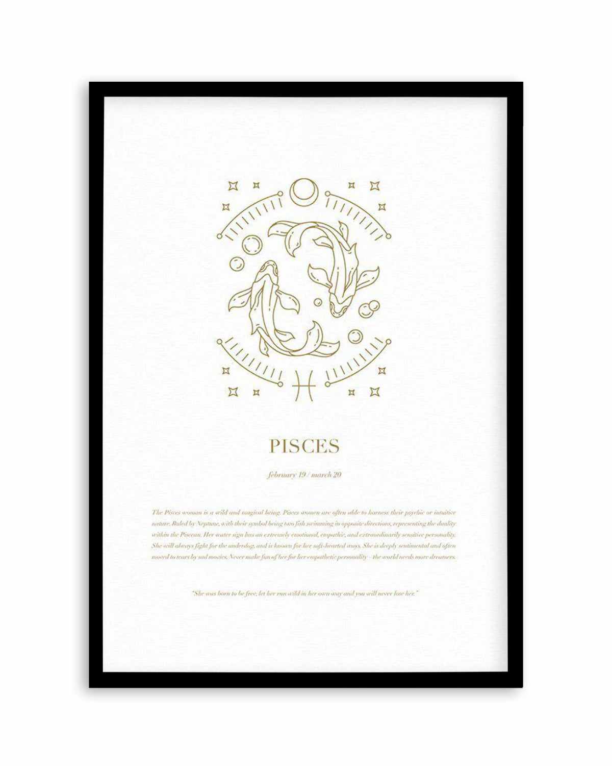 Pisces | Celestial Zodiac Art Print