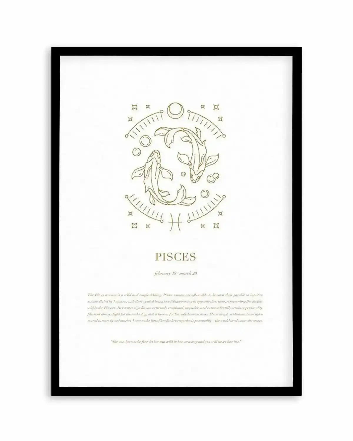 Pisces | Celestial Zodiac Art Print from Olive et Oriel where you can shop wallpaper and artworks online