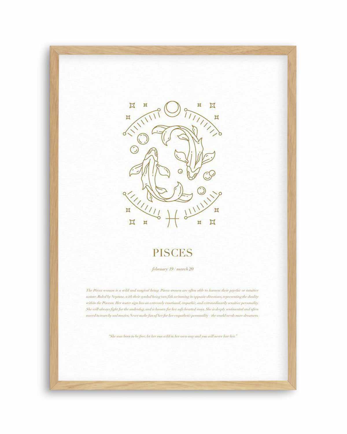 Pisces | Celestial Zodiac Art Print