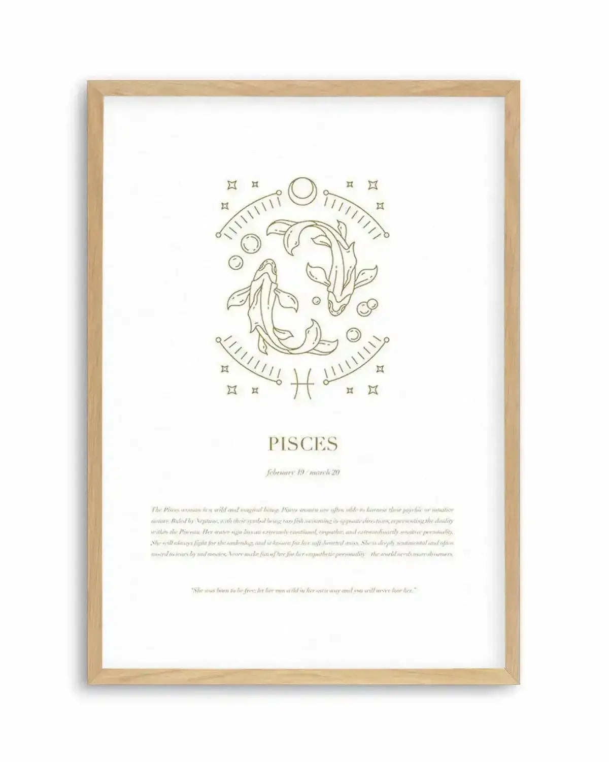 Pisces | Celestial Zodiac Art Print from Olive et Oriel where you can shop wallpaper and artworks online