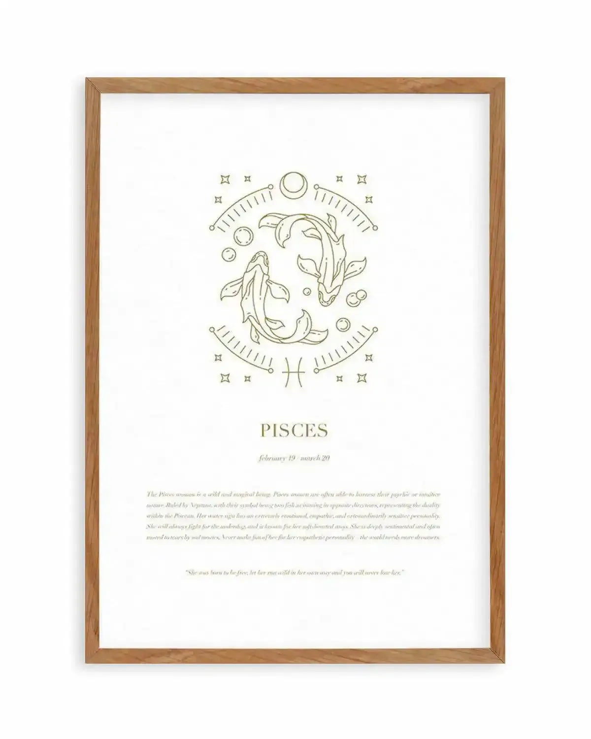 Pisces | Celestial Zodiac Art Print from Olive et Oriel where you can shop wallpaper and artworks online