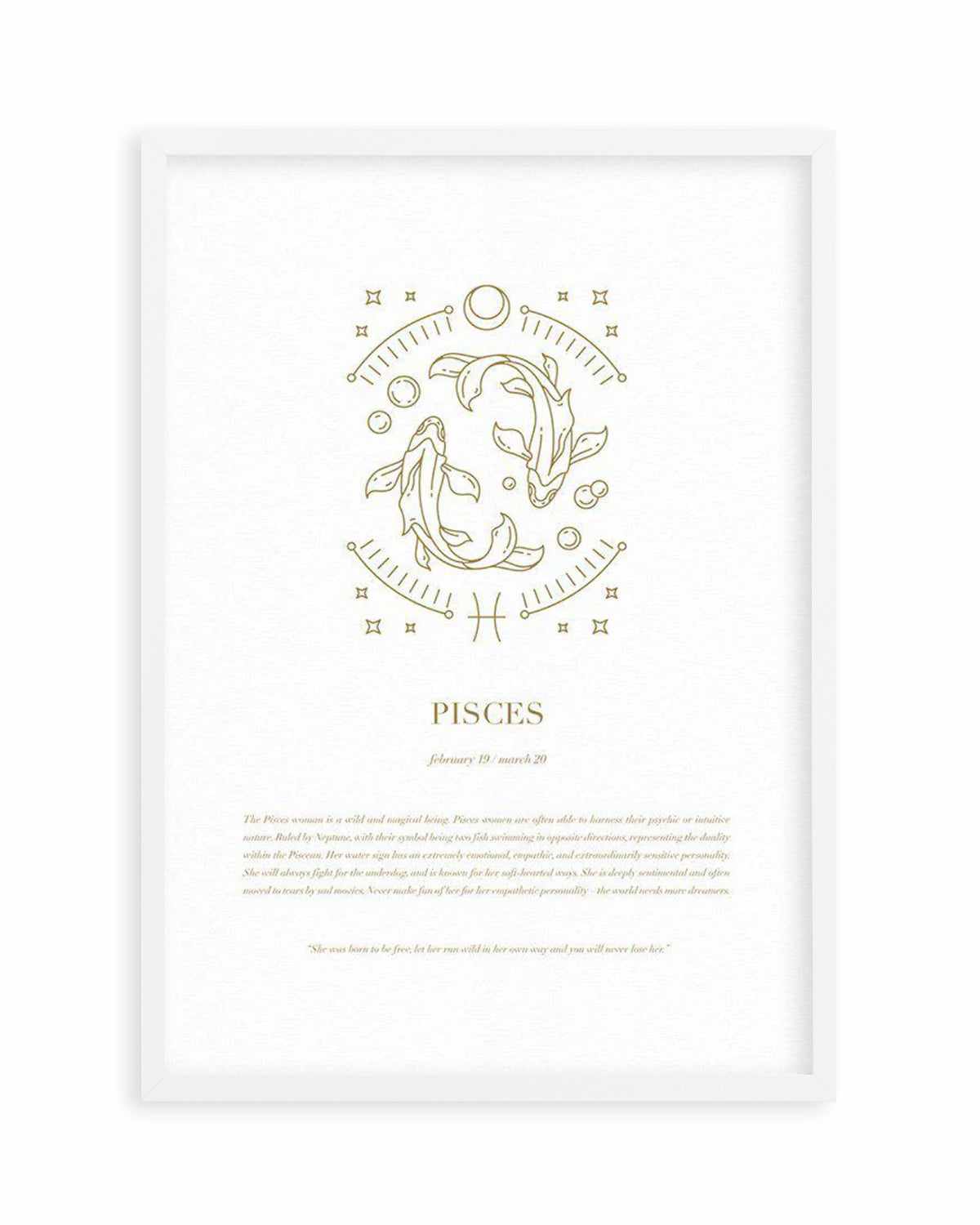 Pisces | Celestial Zodiac Art Print