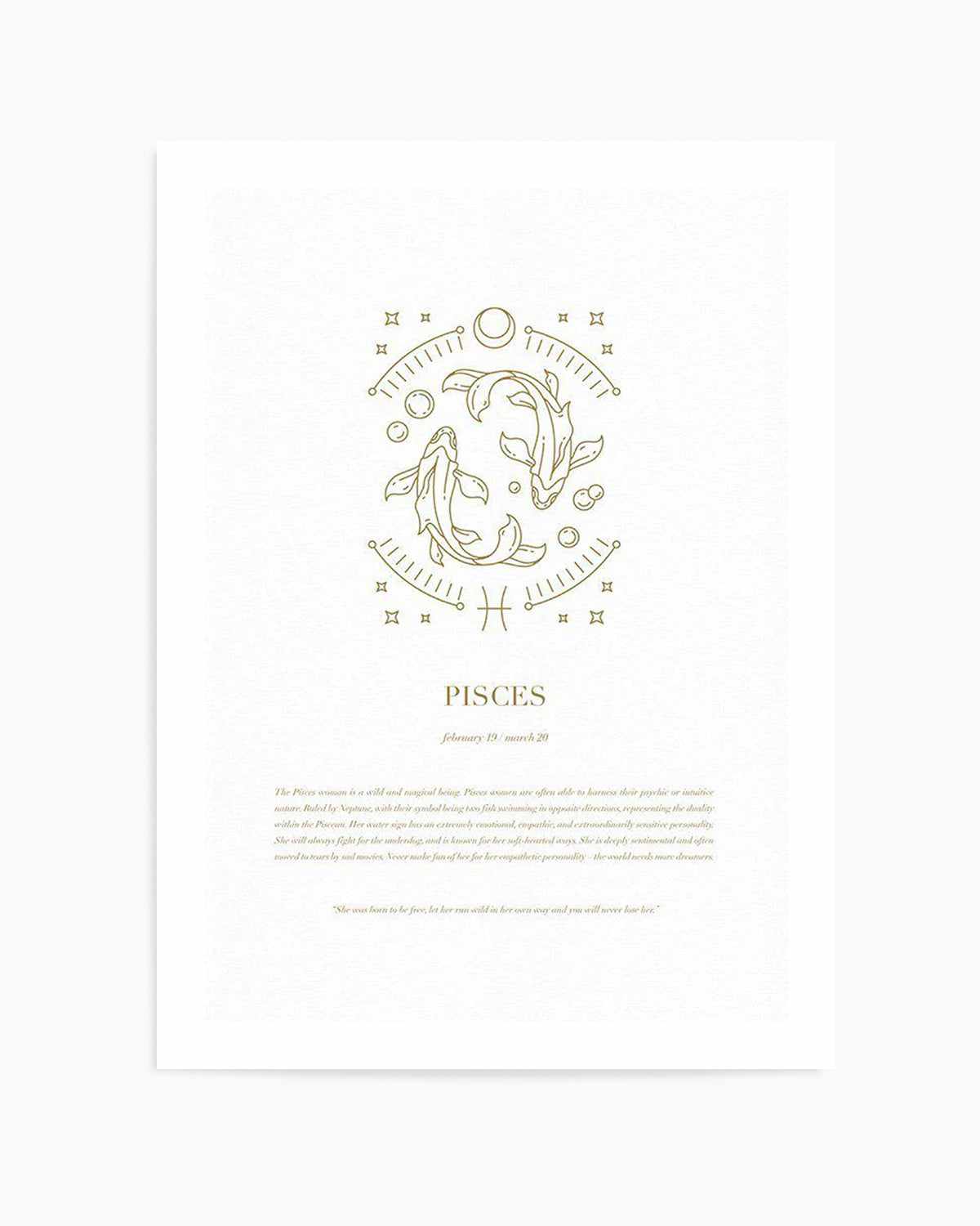 Pisces | Celestial Zodiac Art Print