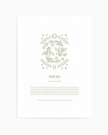 Pisces | Celestial Zodiac Art Print from Olive et Oriel where you can shop wallpaper and artworks online