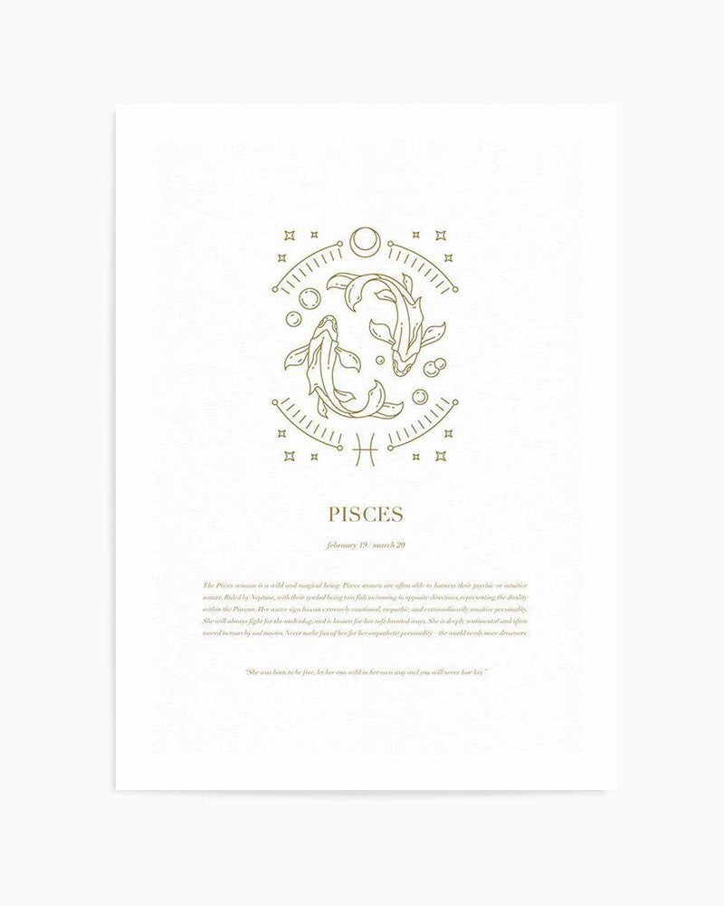 Pisces | Celestial Zodiac Art Print