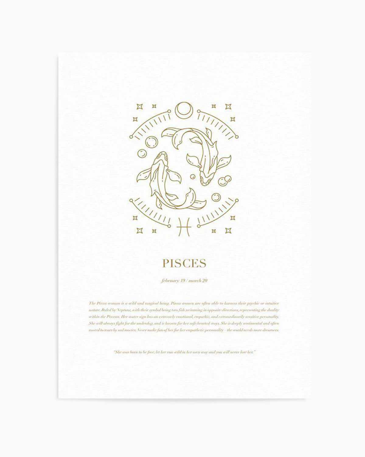 Pisces | Celestial Zodiac Art Print