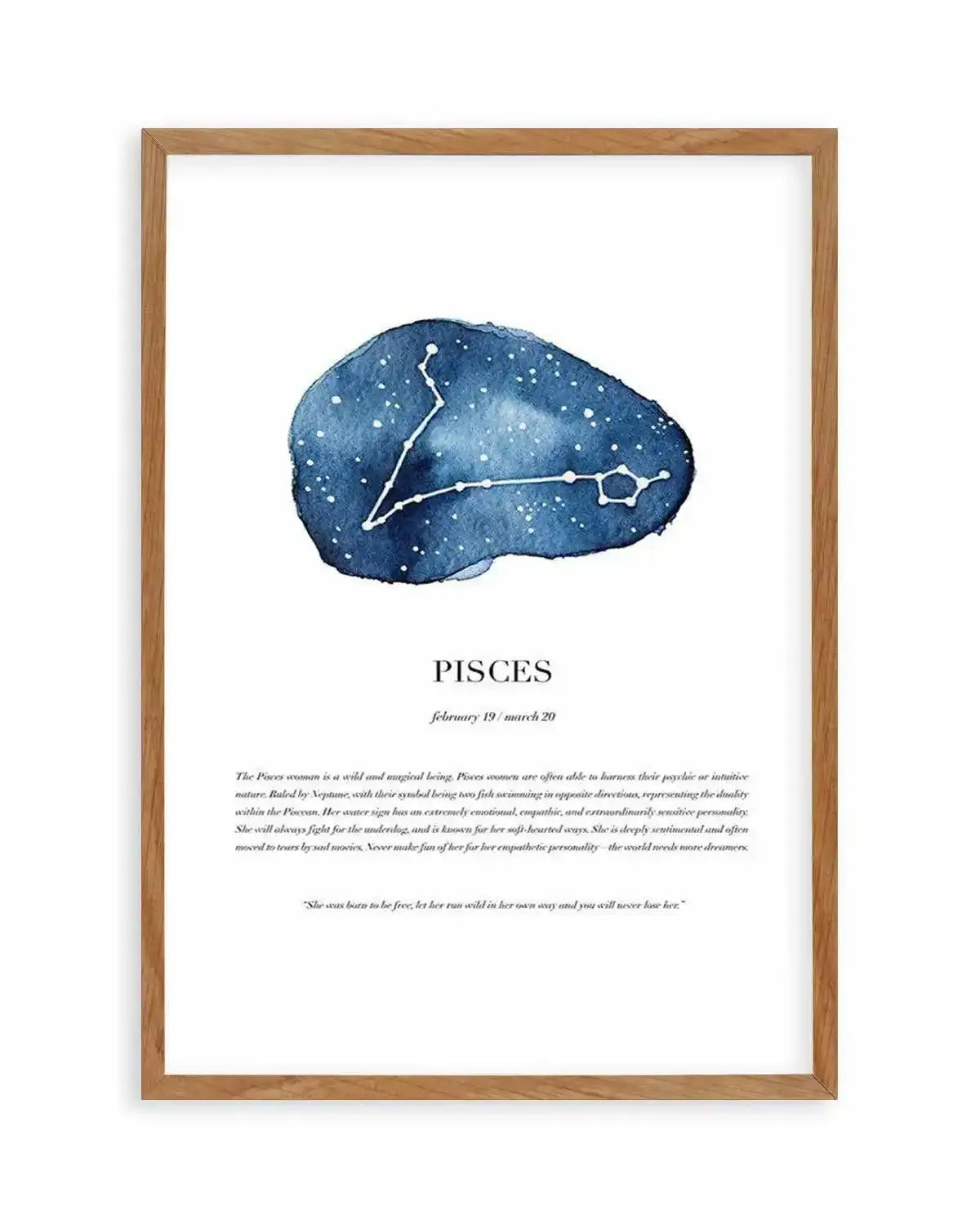 Pisces | Watercolour Zodiac Art Print from Olive et Oriel where you can shop wallpaper and artworks online