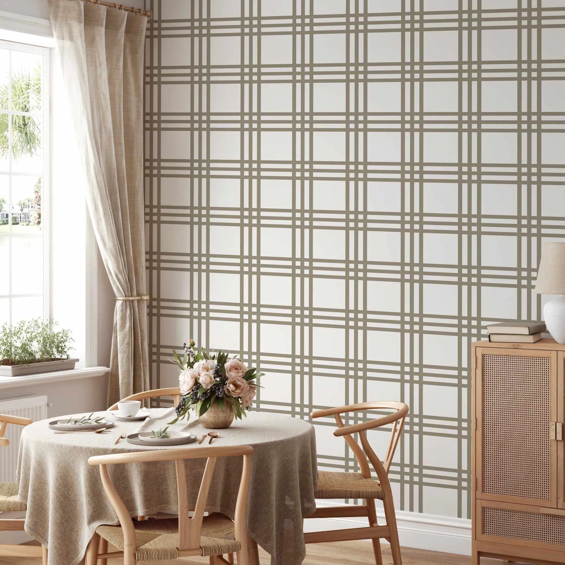 Plaid in Bronze Wallpaper-Wallpaper-Buy-Australian-Removable-Wallpaper-In-Gingham-Wallpaper-Peel-And-Stick-Wallpaper-Online-At-Olive-et-Oriel-Shop-Plaid-&-Check-Style-Wall-Papers-Decorate-Your-Bedroom-Living-Room-Kids-Room-or-Commercial-Interior