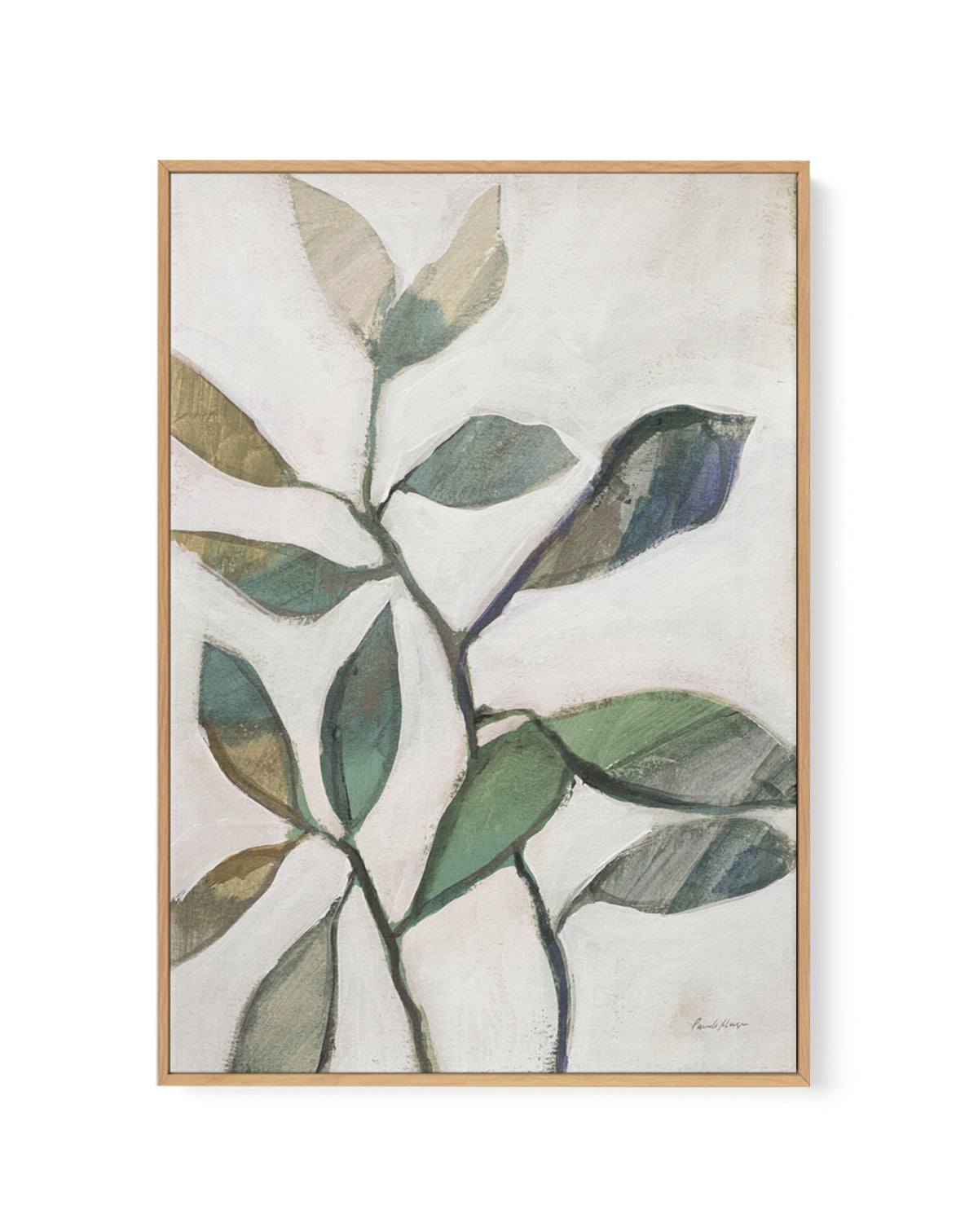 Plant Care Cool Neutral | Framed Canvas Art Print