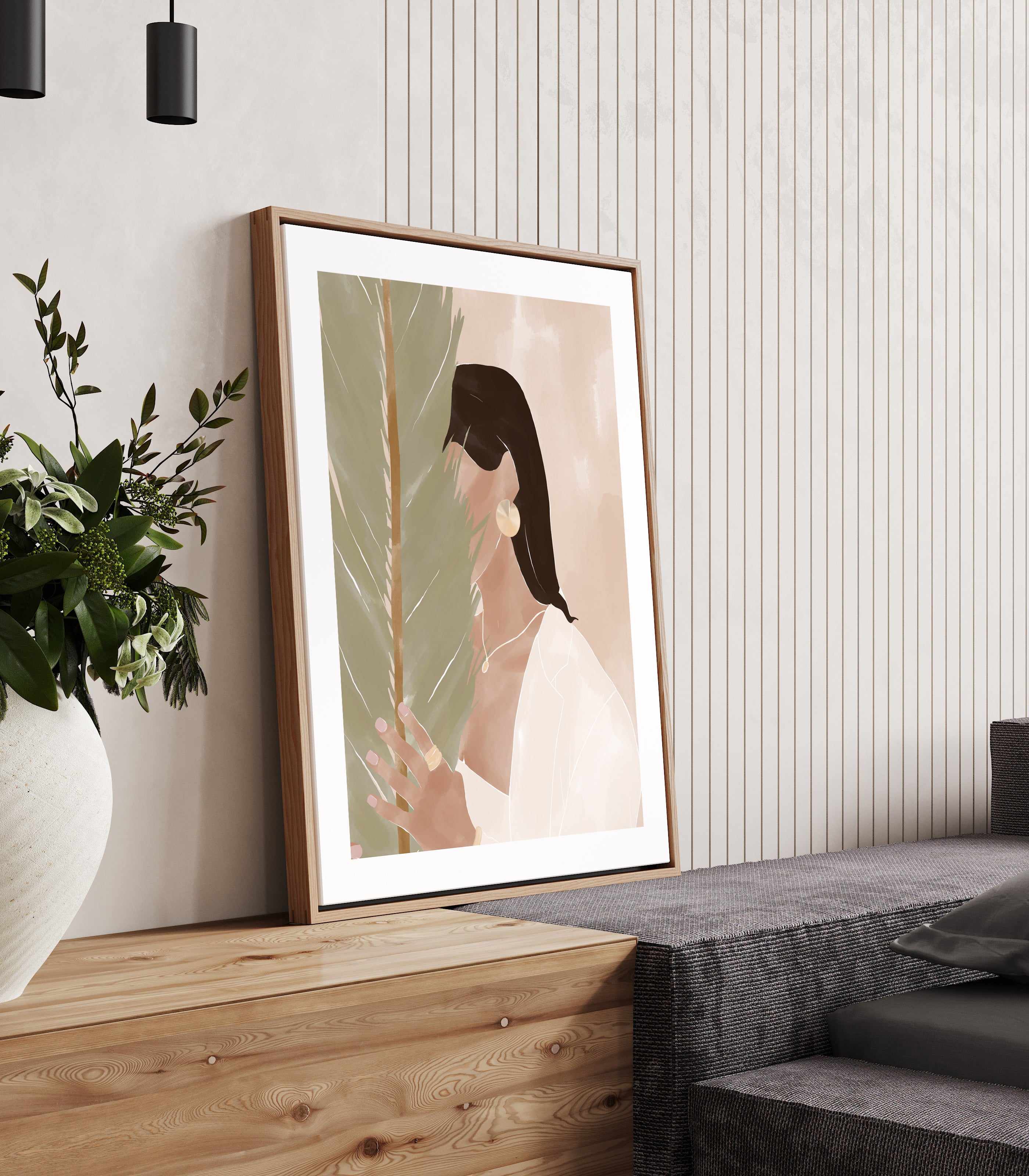 Plant Girl By Ivy Green | Framed Canvas Art Print