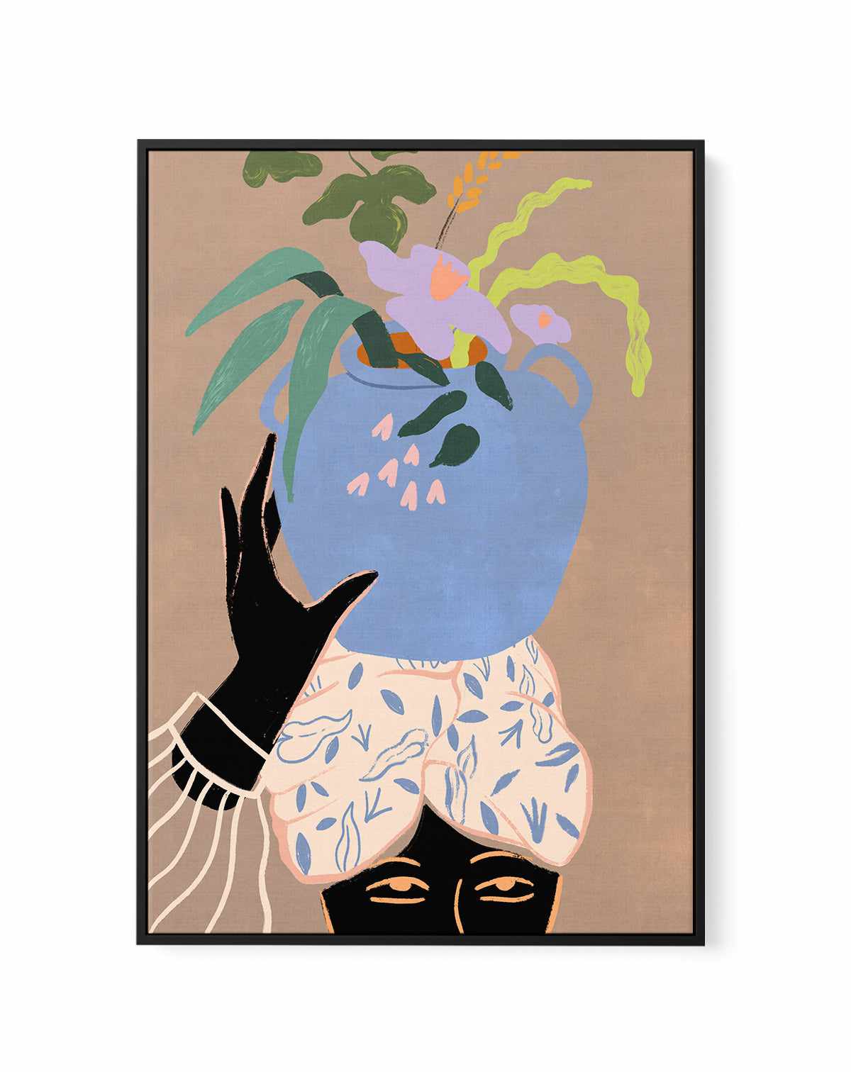 Plant Lady by Arty Guava | Framed Canvas Art Print from Olive et Oriel where you can shop wallpaper and artworks online