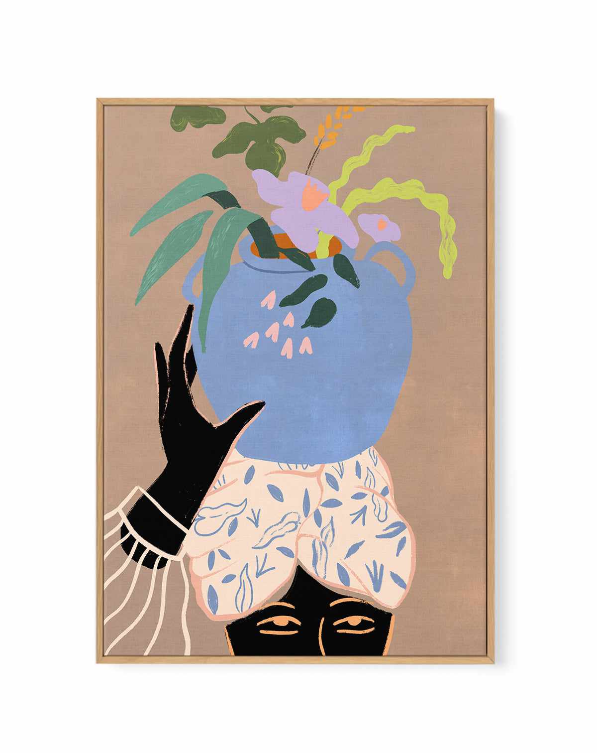 Plant Lady by Arty Guava | Framed Canvas Art Print from Olive et Oriel where you can shop wallpaper and artworks online