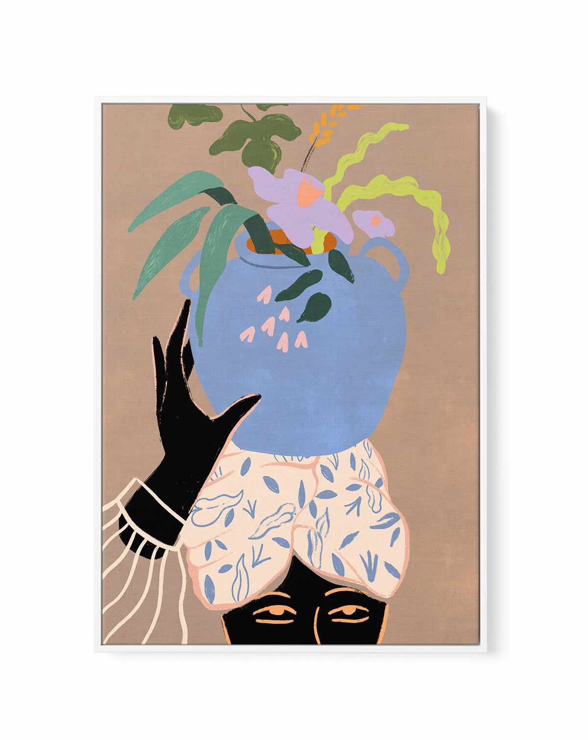 Plant Lady by Arty Guava | Framed Canvas Art Print from Olive et Oriel where you can shop wallpaper and artworks online