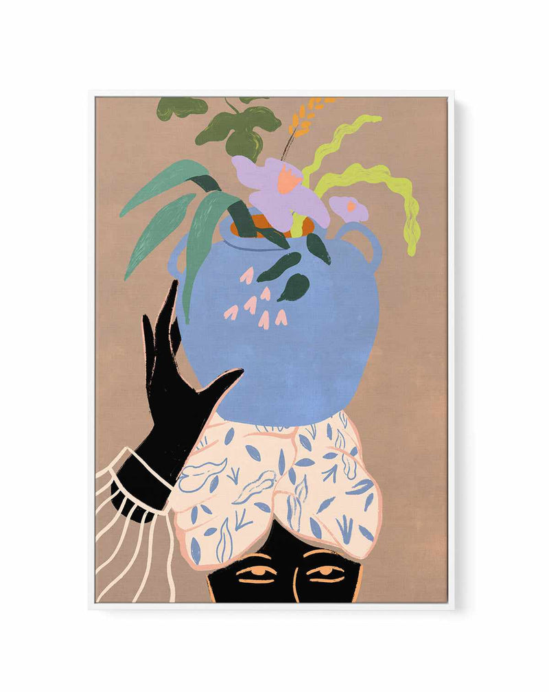 Plant Lady by Arty Guava | Framed Canvas Art Print
