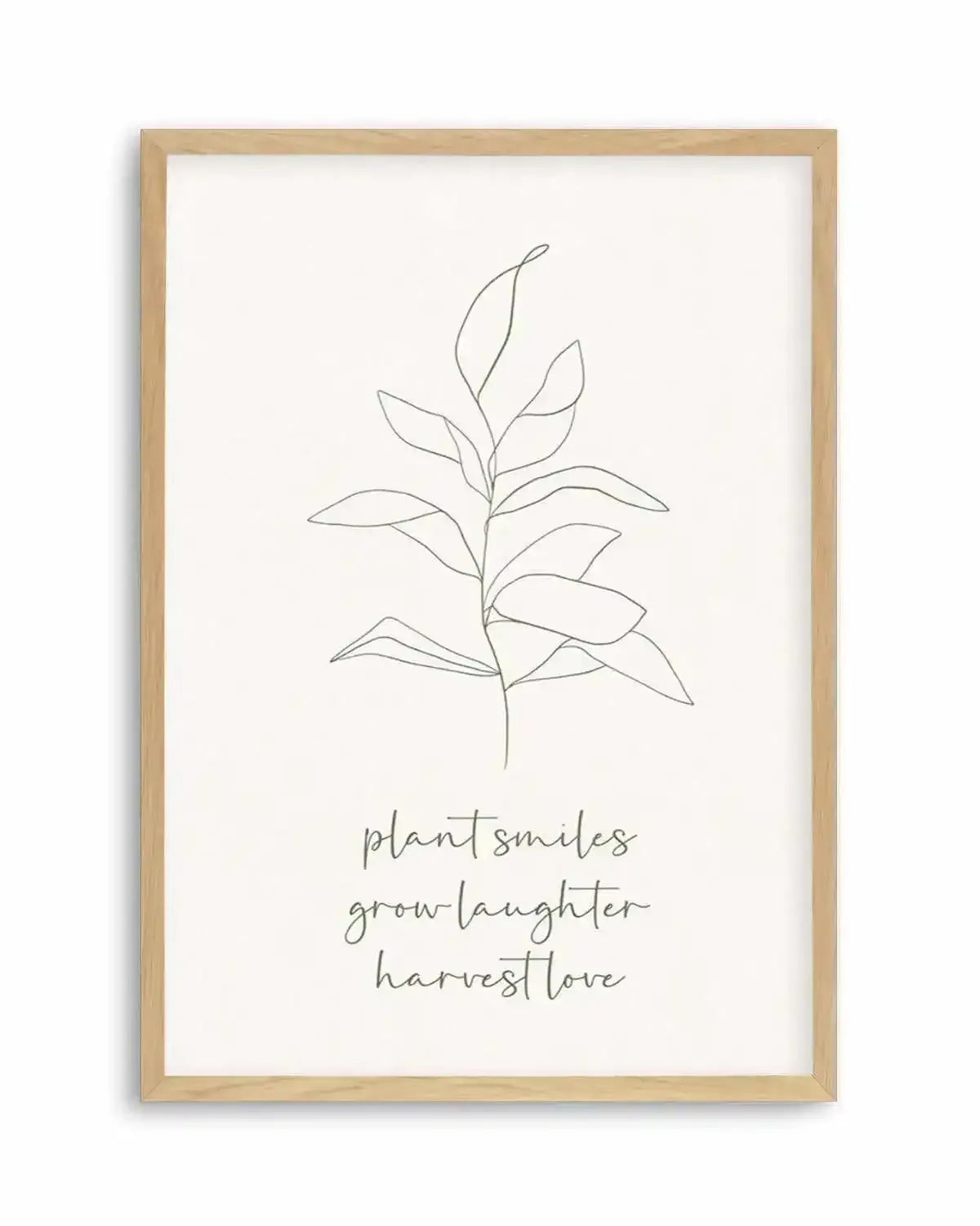 Plant Smiles, Grow Laughter Art Print from Olive et Oriel where you can shop wallpaper and artworks online
