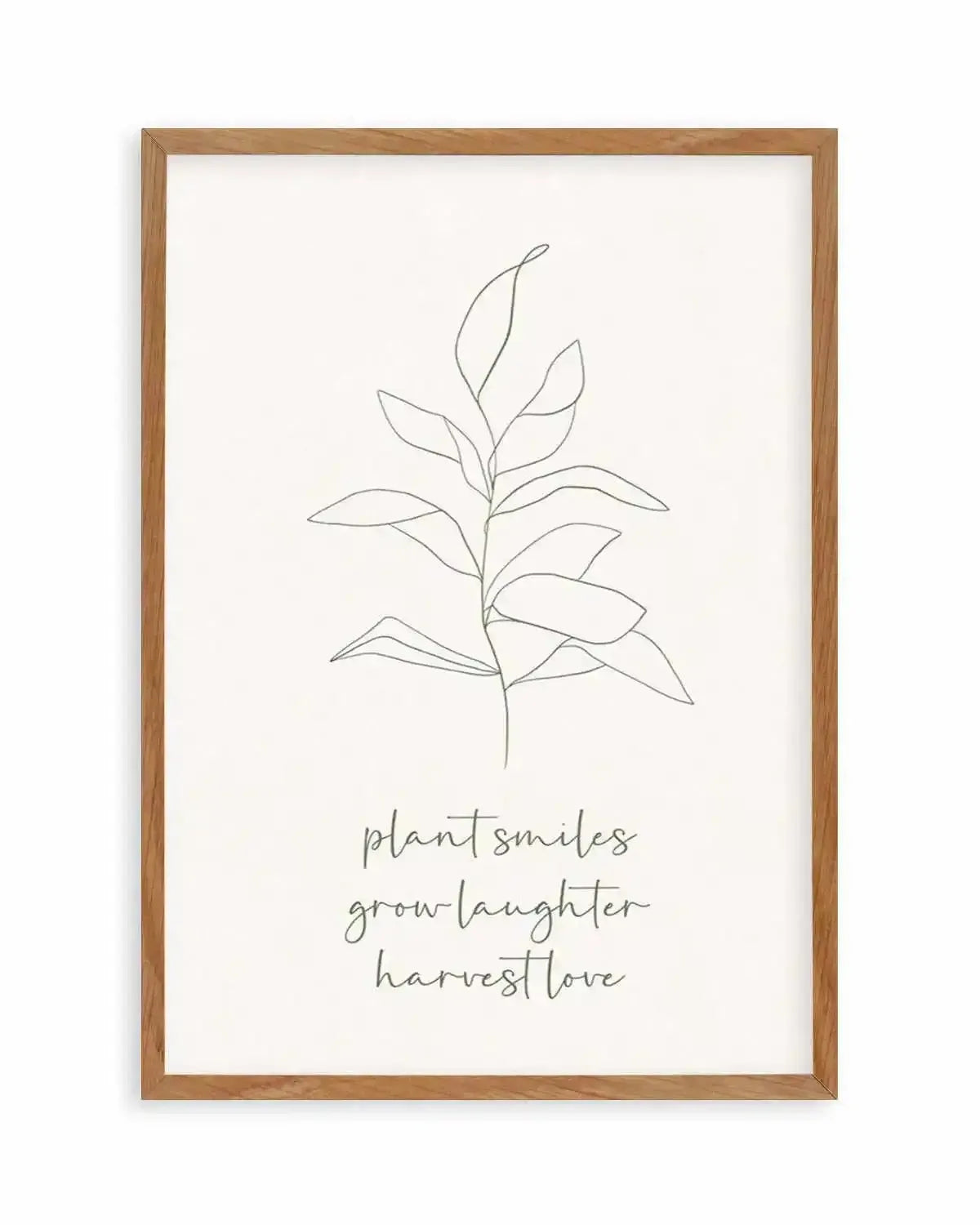 Plant Smiles, Grow Laughter Art Print from Olive et Oriel where you can shop wallpaper and artworks online