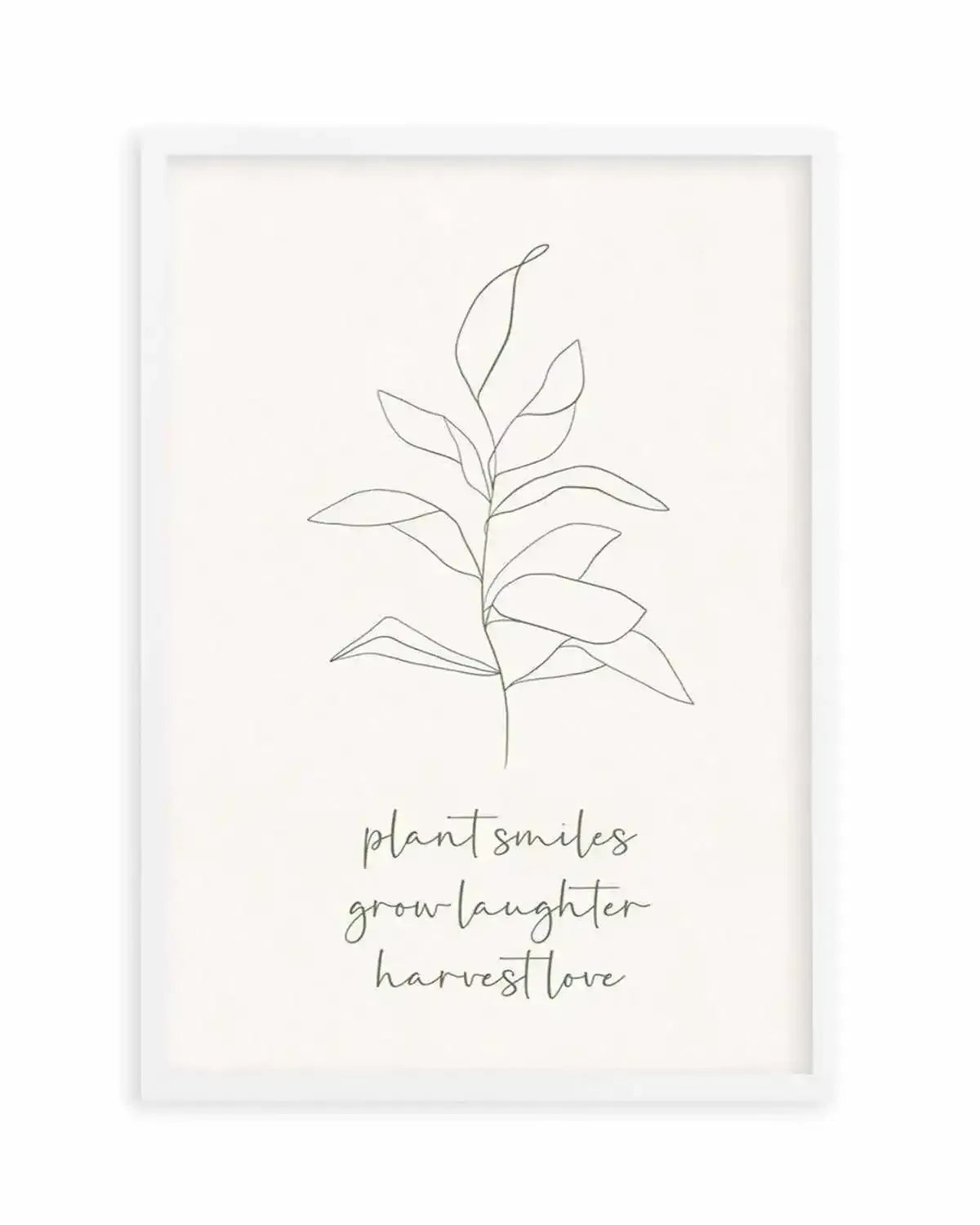 Plant Smiles, Grow Laughter Art Print from Olive et Oriel where you can shop wallpaper and artworks online
