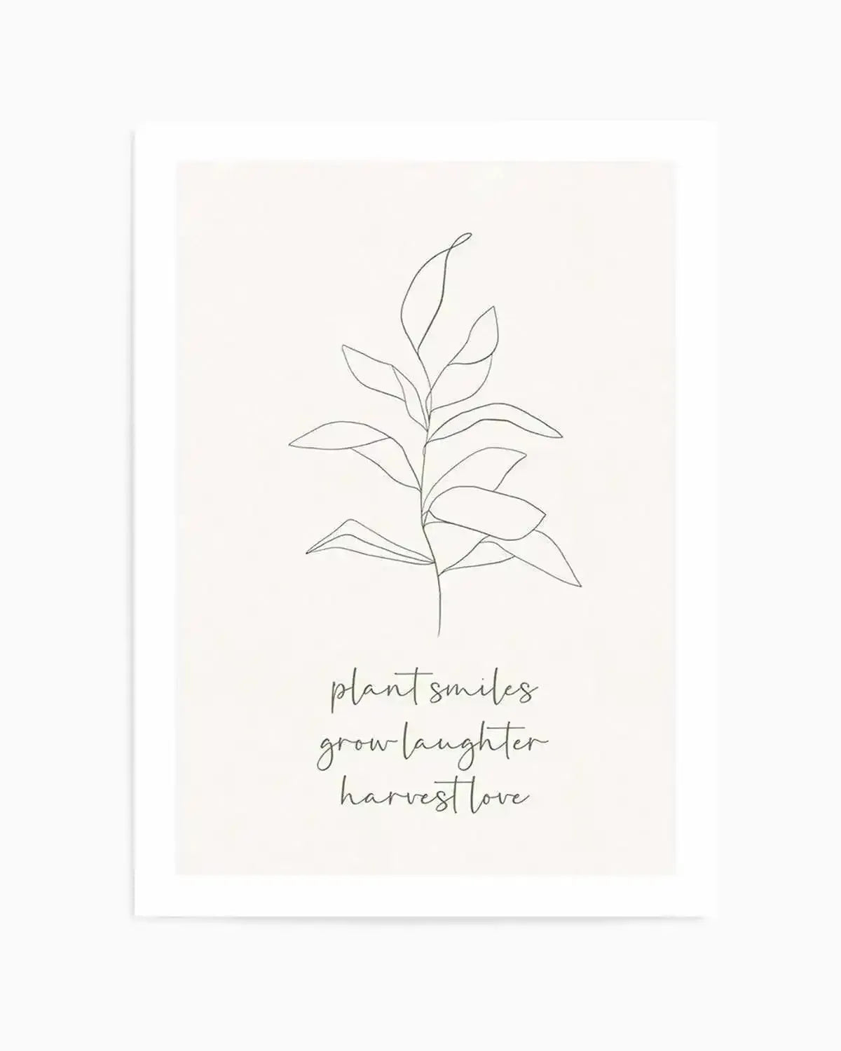 Plant Smiles, Grow Laughter Art Print from Olive et Oriel where you can shop wallpaper and artworks online
