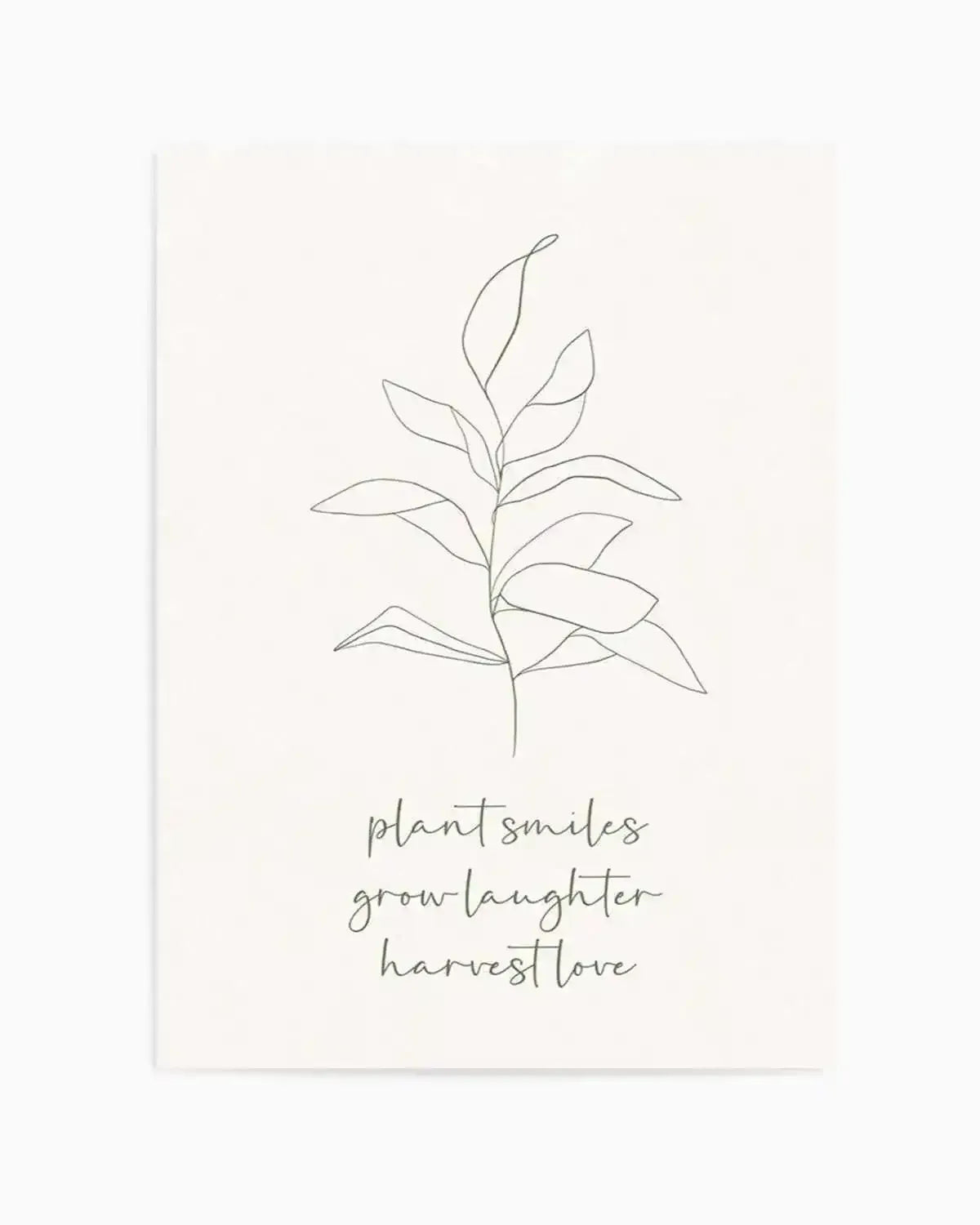Plant Smiles, Grow Laughter Art Print from Olive et Oriel where you can shop wallpaper and artworks online