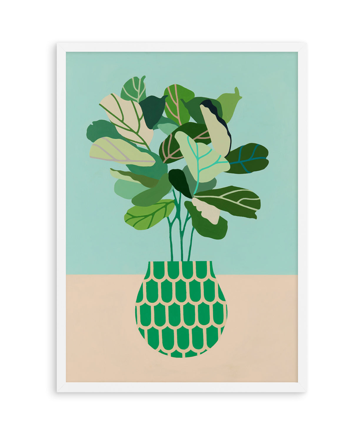 Plant With Green Vase by Naomi Taitz Duffy | Art Print