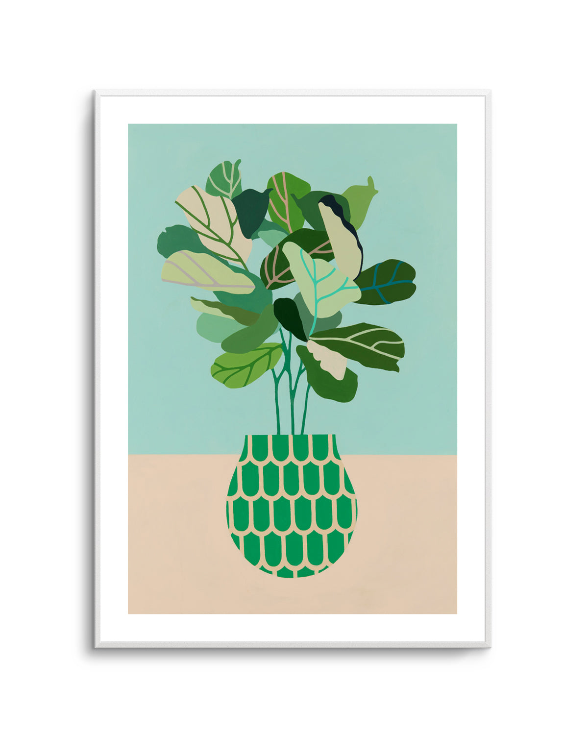Plant With Green Vase by Naomi Taitz Duffy | Art Print