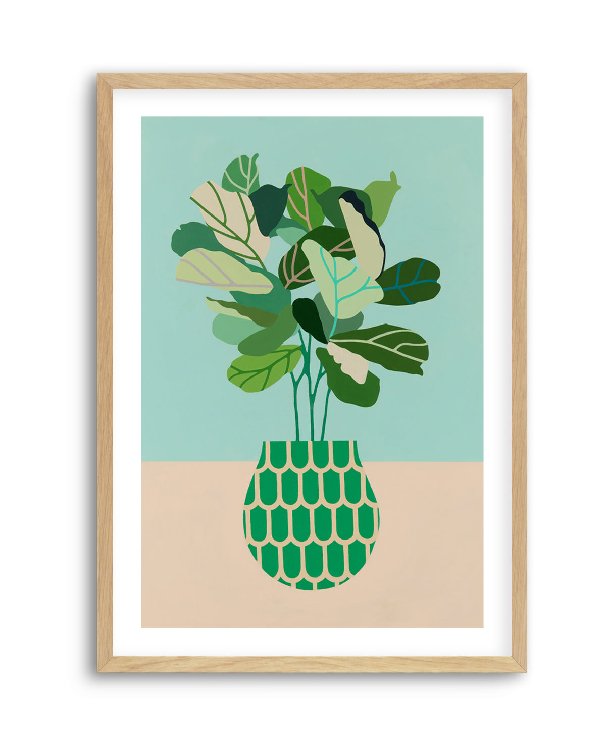 Plant With Green Vase by Naomi Taitz Duffy | Art Print