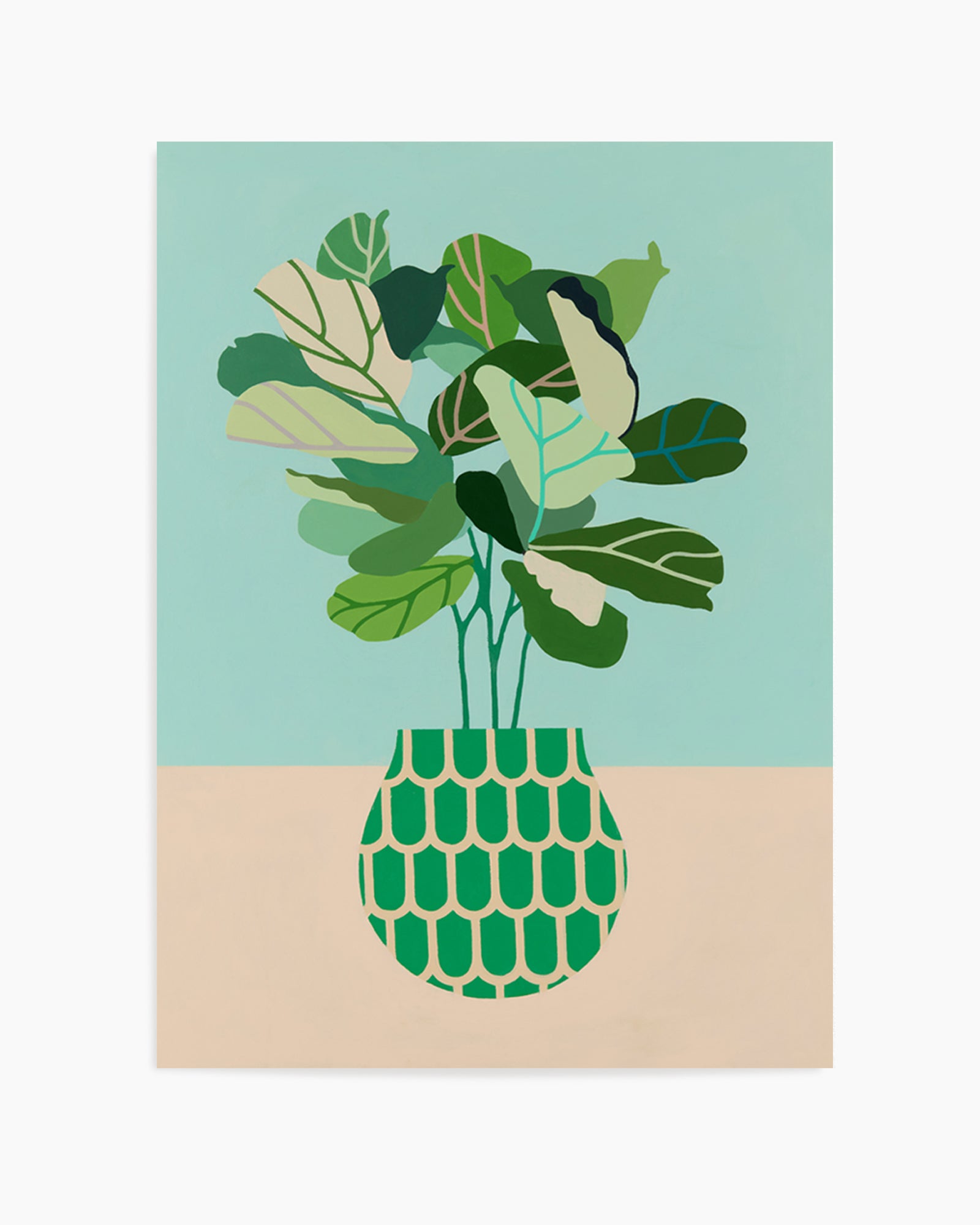 Plant With Green Vase by Naomi Taitz Duffy | Art Print