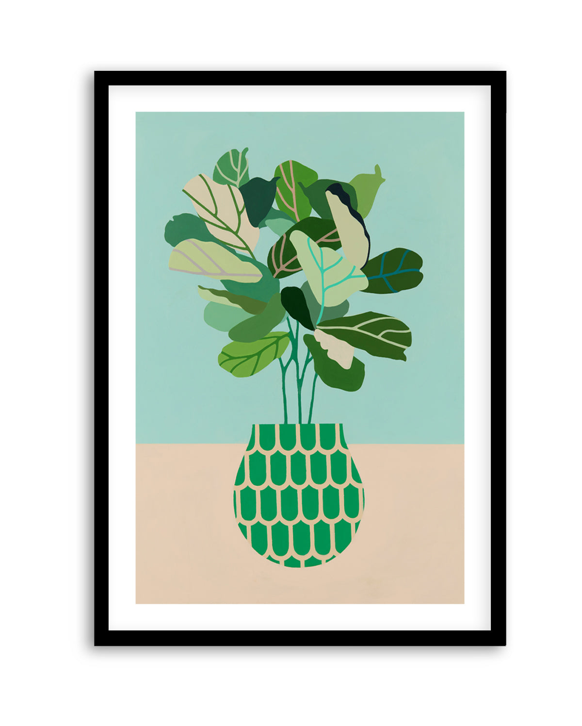 Plant With Green Vase by Naomi Taitz Duffy | Art Print