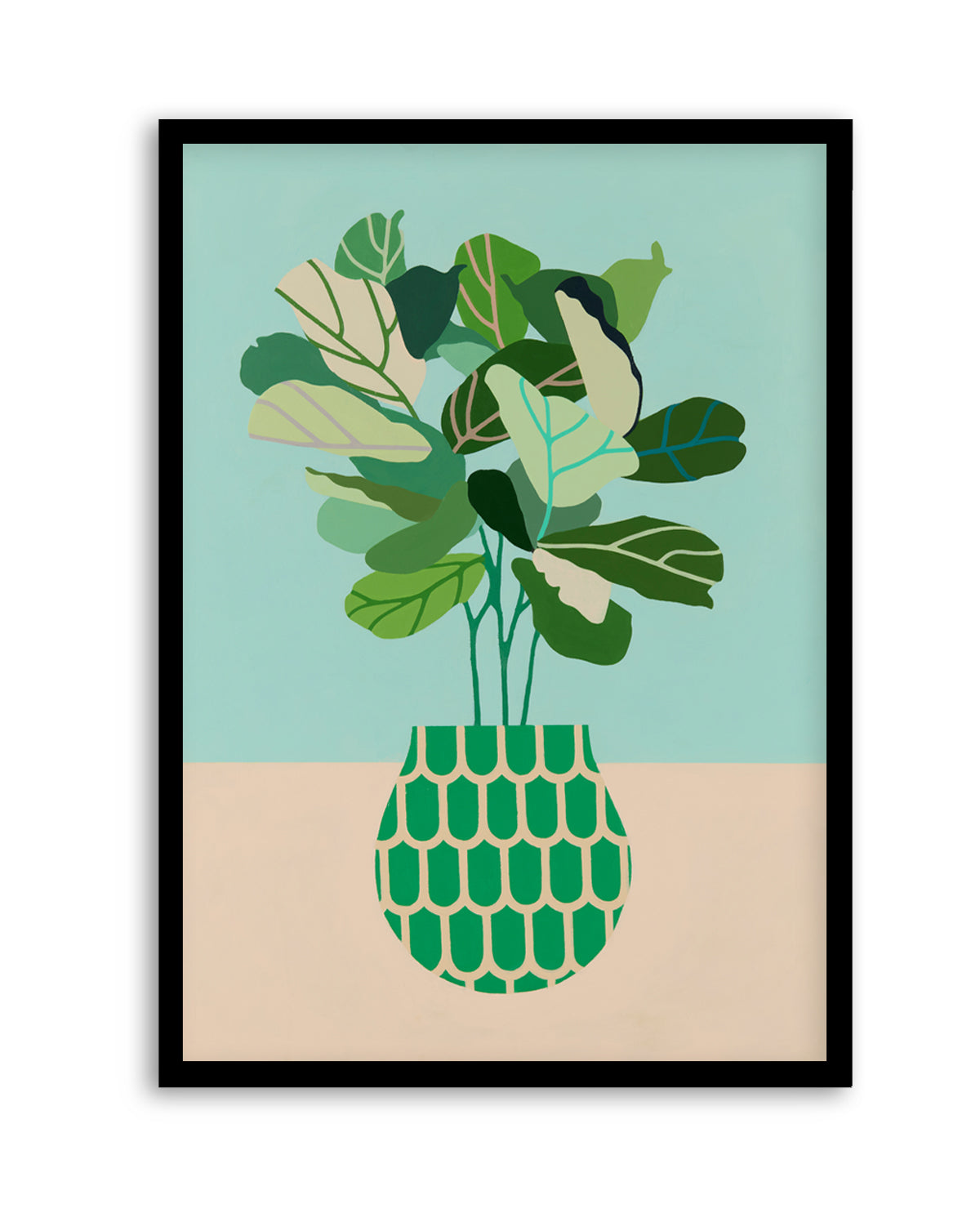 Plant With Green Vase by Naomi Taitz Duffy | Art Print