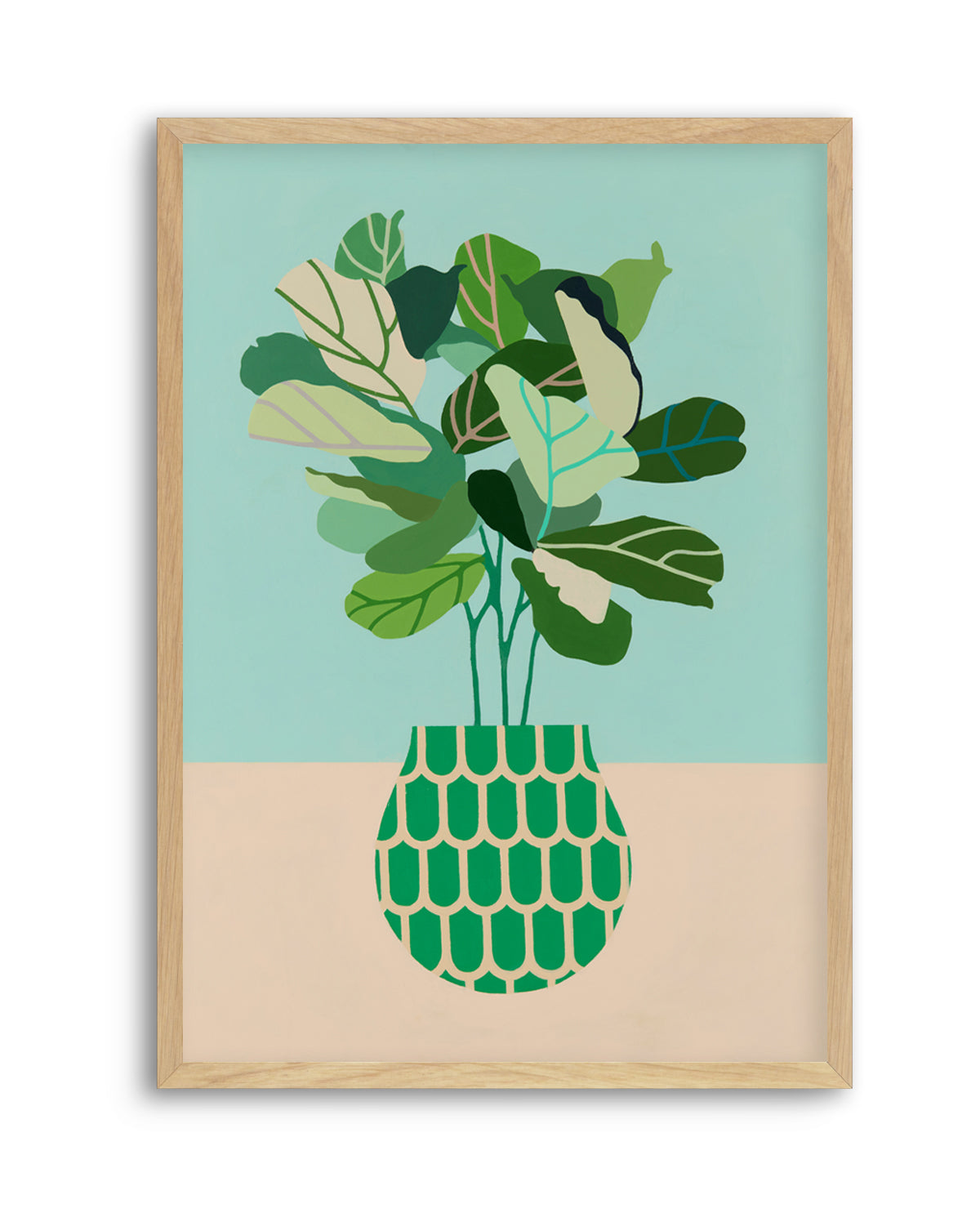 Plant With Green Vase by Naomi Taitz Duffy | Art Print