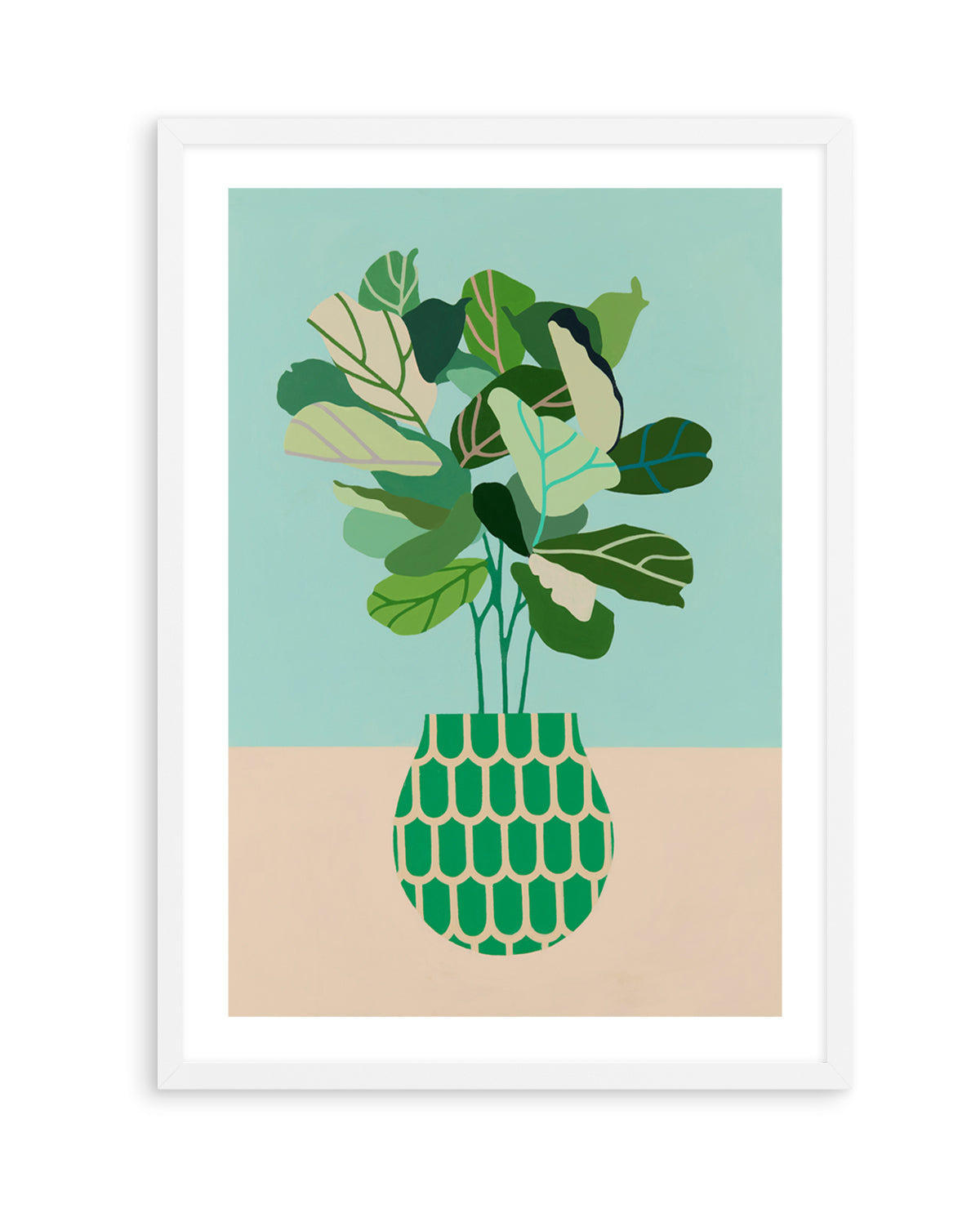 Plant With Green Vase by Naomi Taitz Duffy | Art Print