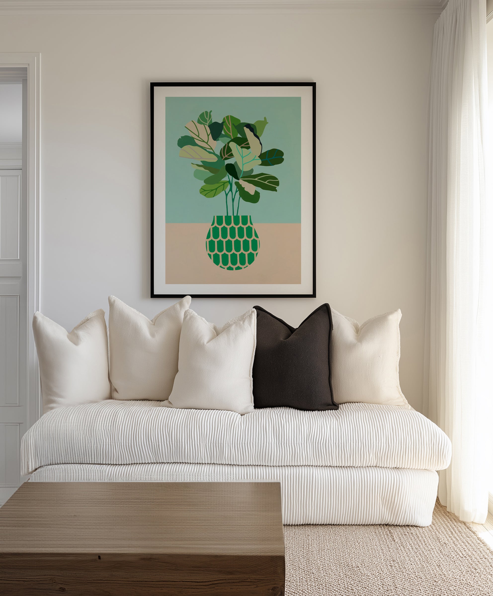 Plant With Green Vase by Naomi Taitz Duffy | Art Print