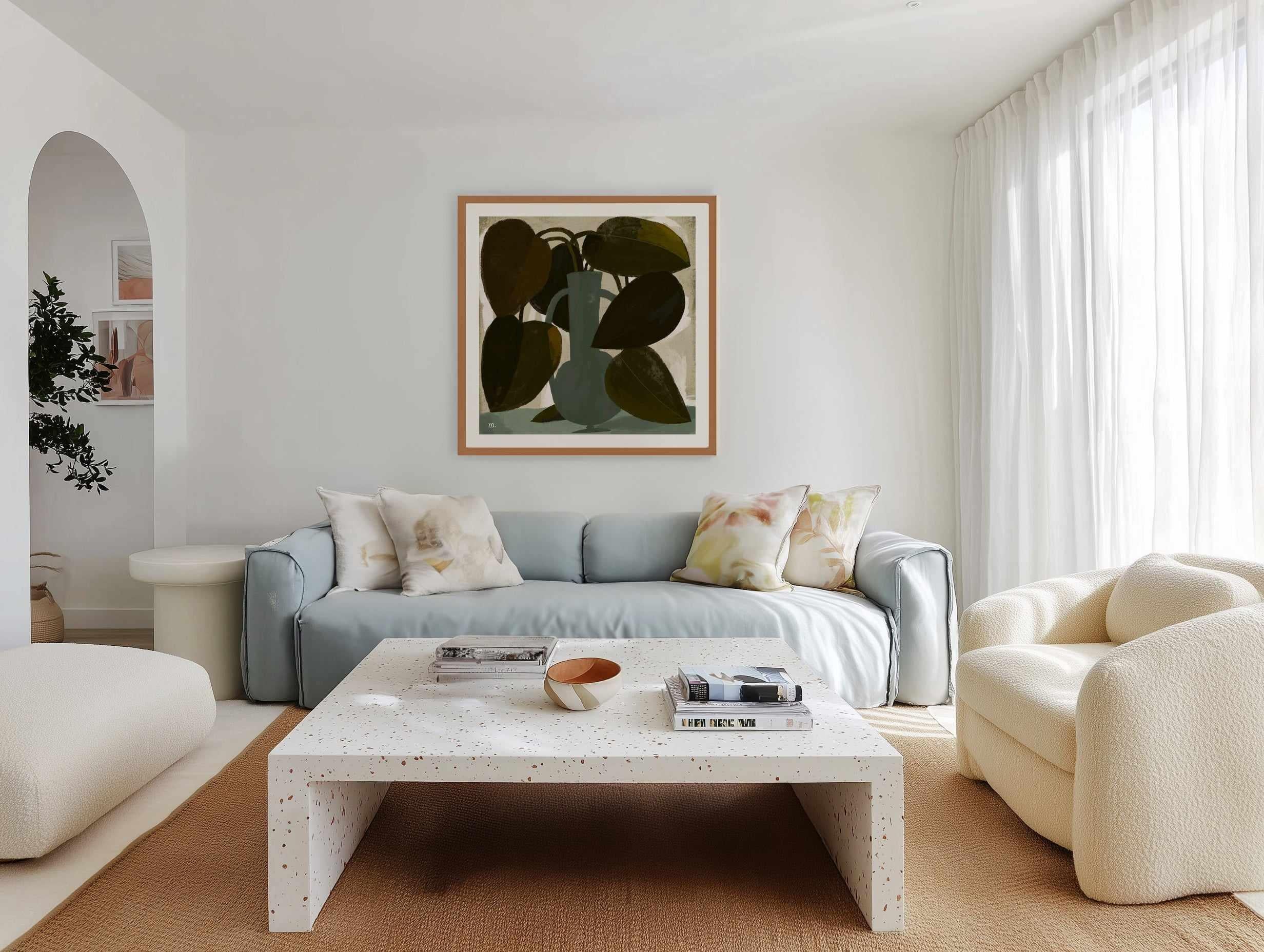 Plant With Green Vase by Marco Marella | Art Print from Olive et Oriel where you can shop wallpaper and artworks online